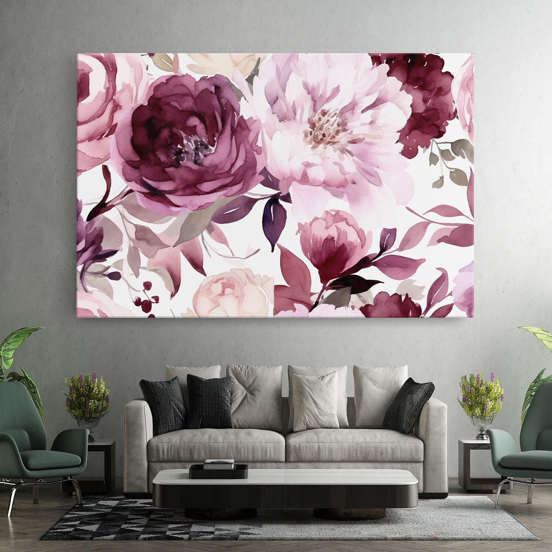 Tablou Canvas Peony Pink Purple mockup 7