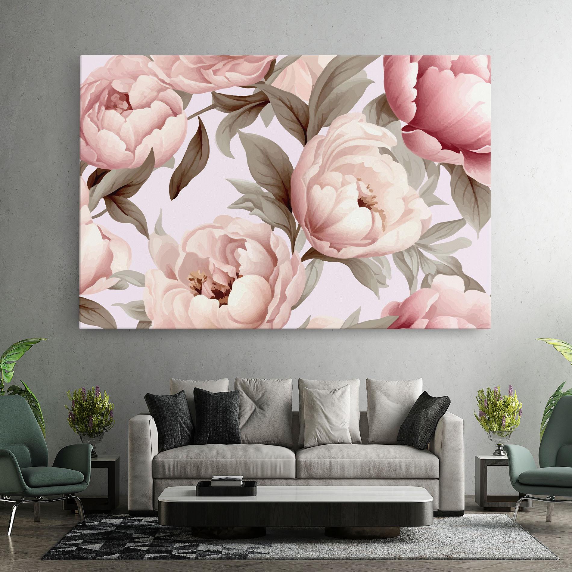Tablou Canvas Pink Peony Buds mockup 7