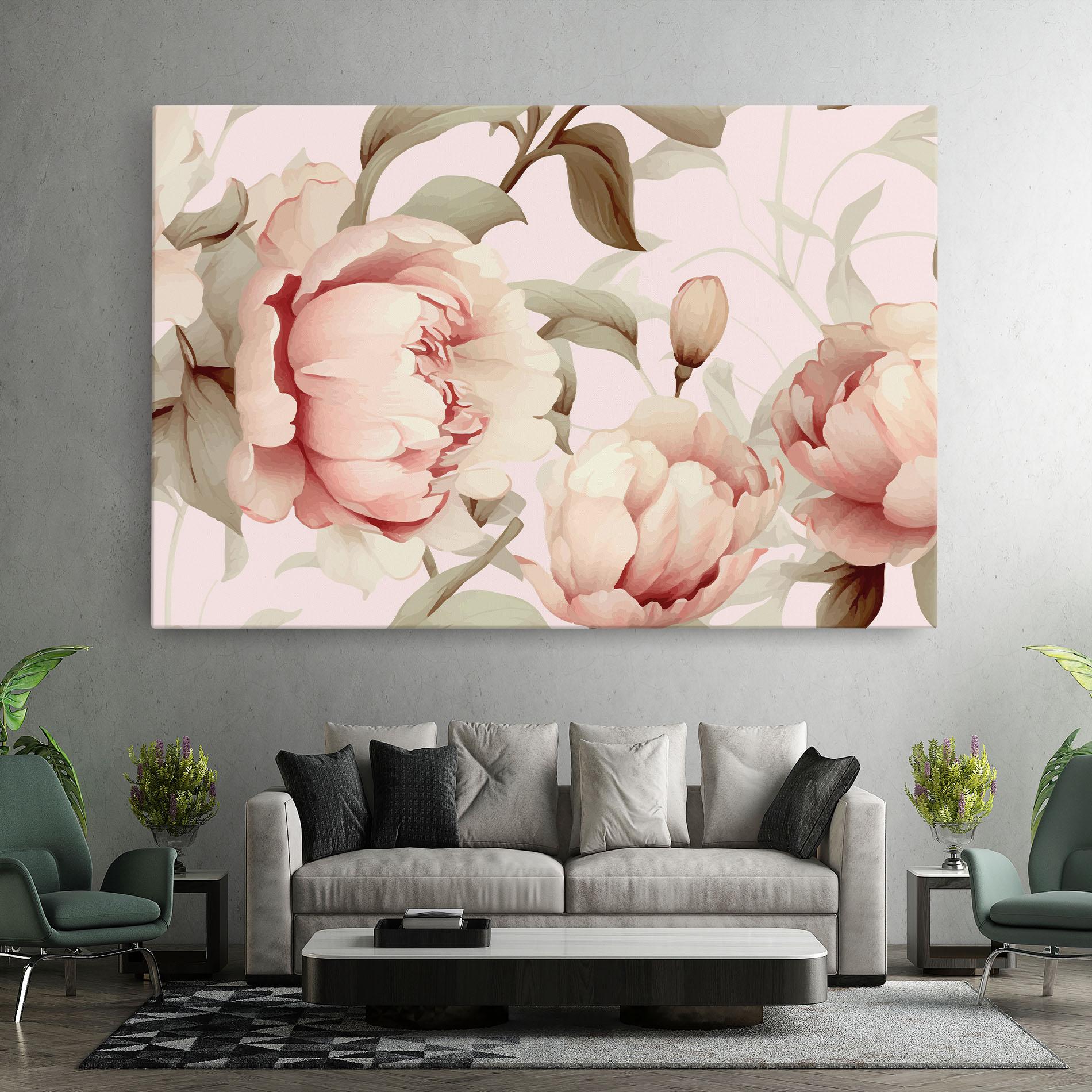 Tablou Canvas Pink Pretty Peony mockup 7