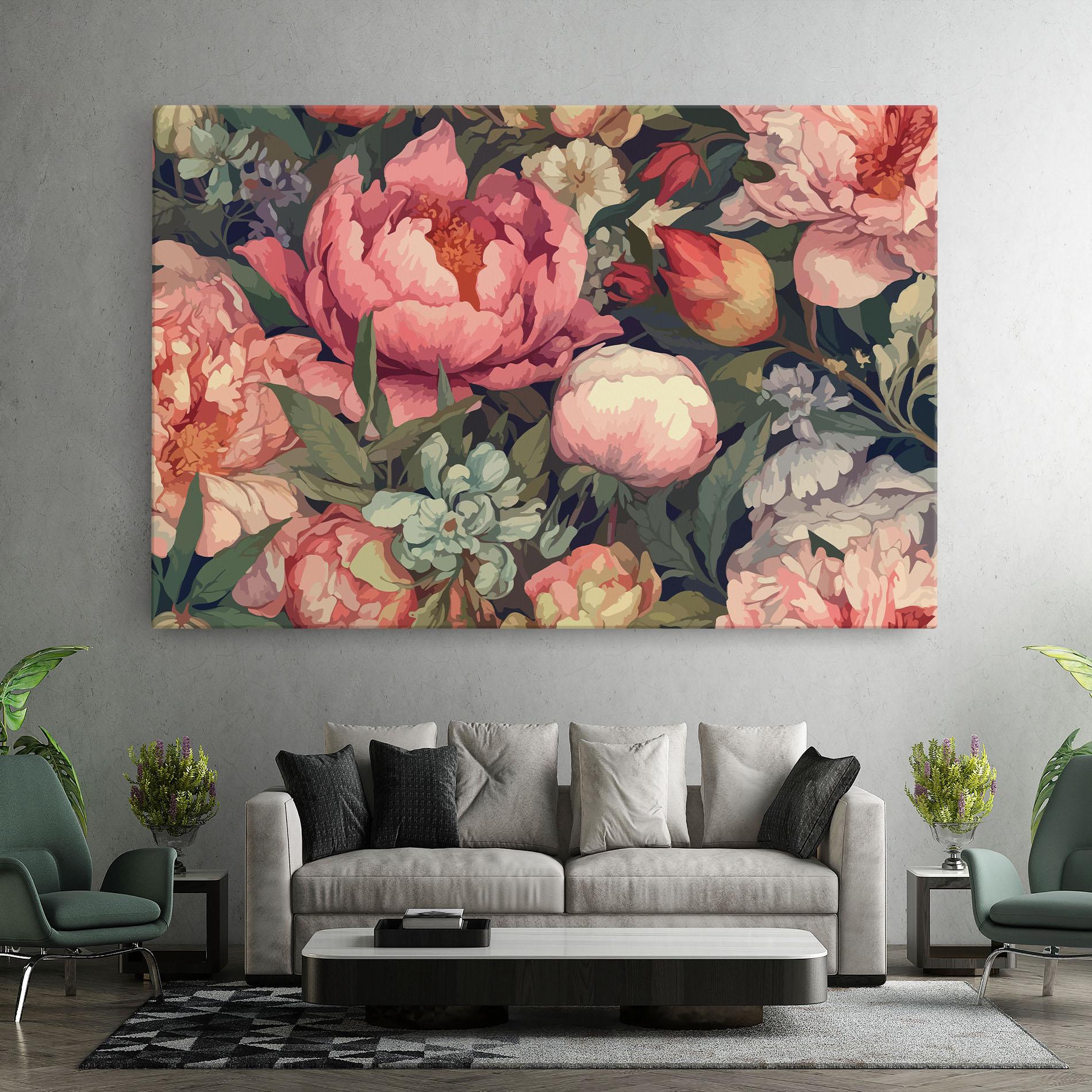 Tablou Canvas Pretty Artistic Peony mockup 7