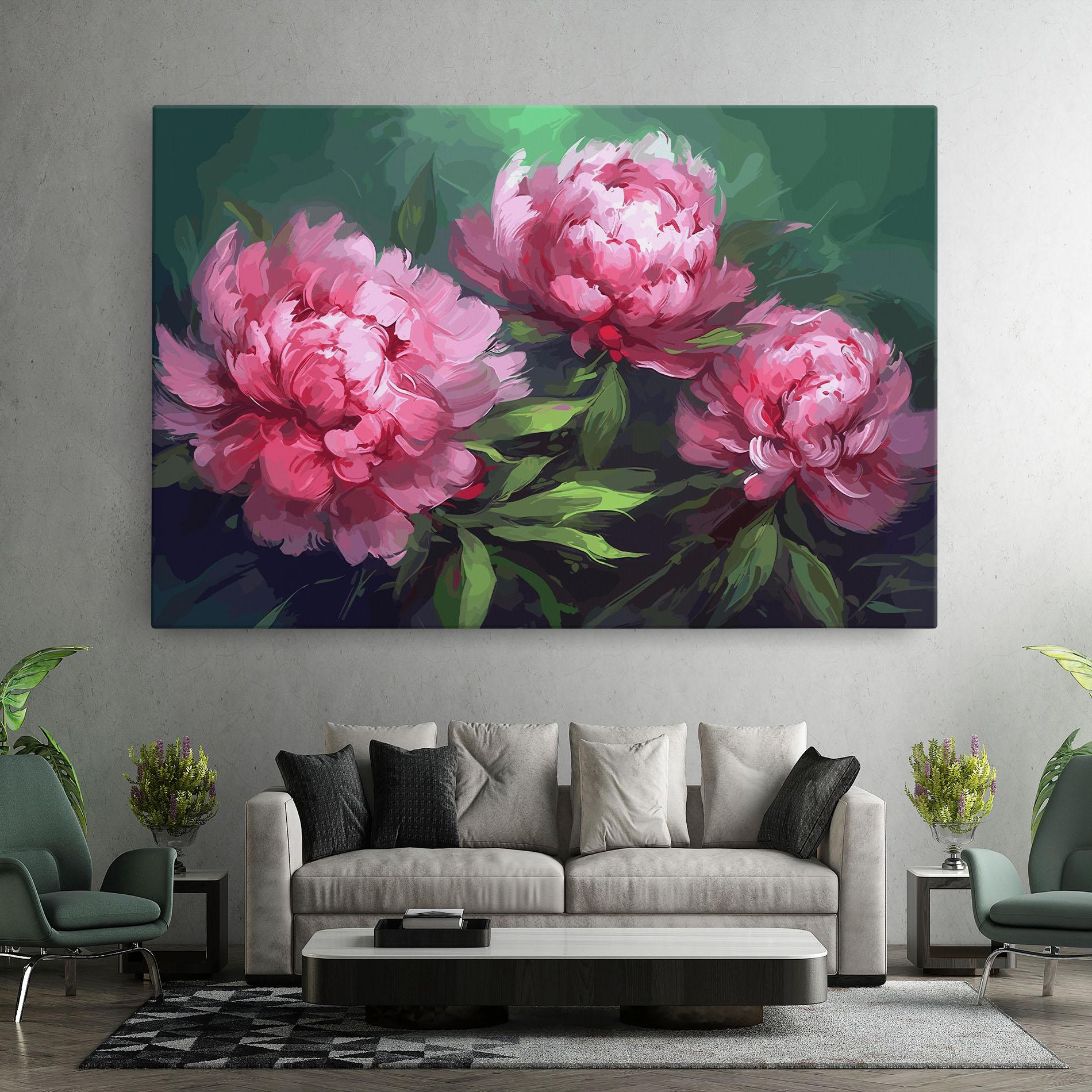 Tablou Canvas Pretty Peonies mockup 7