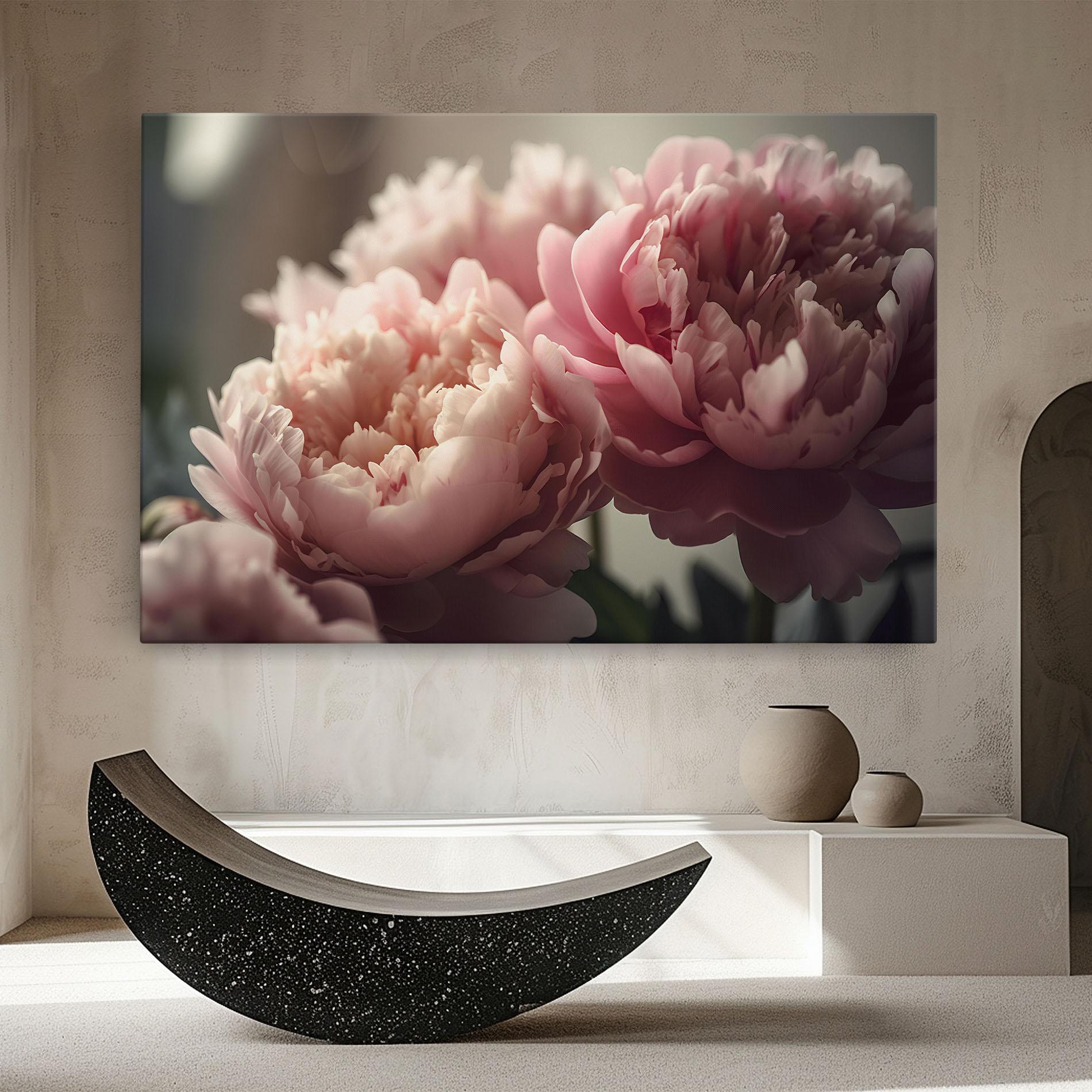 Tablou Canvas Cream Dreamy Peony mockup 8