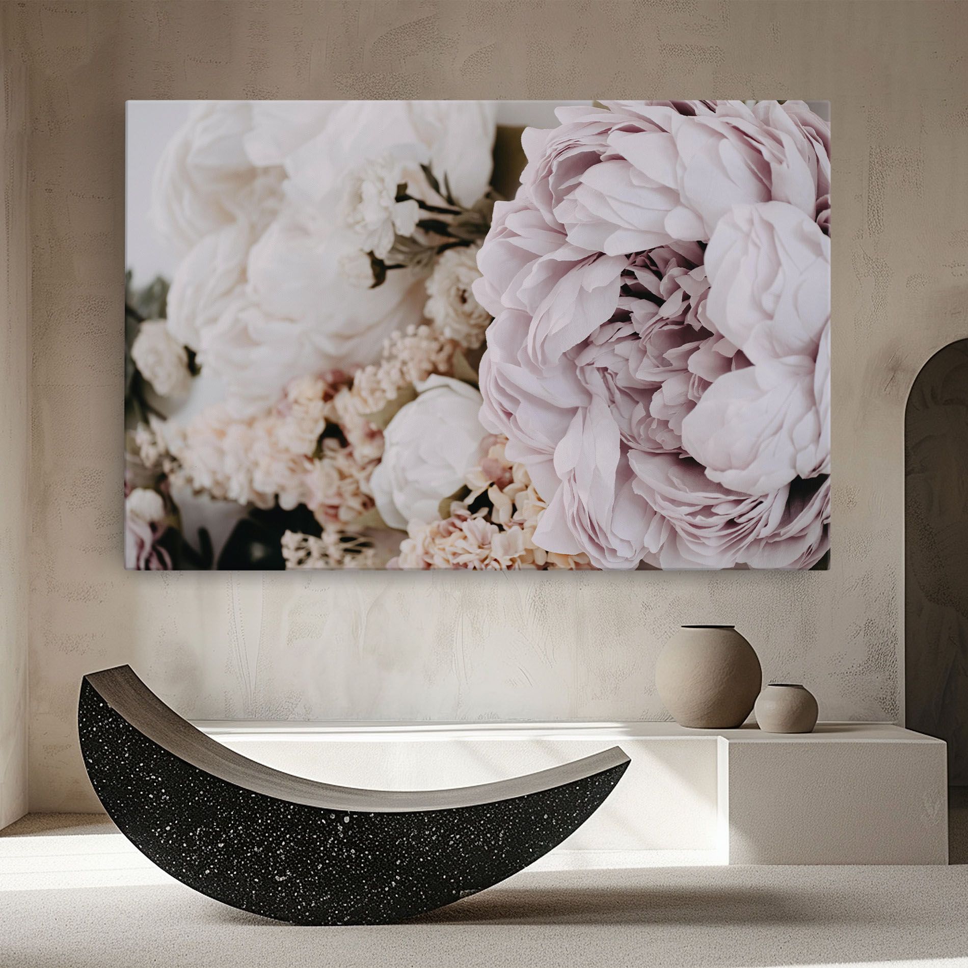 Grey Peony Bouquet mockup 8