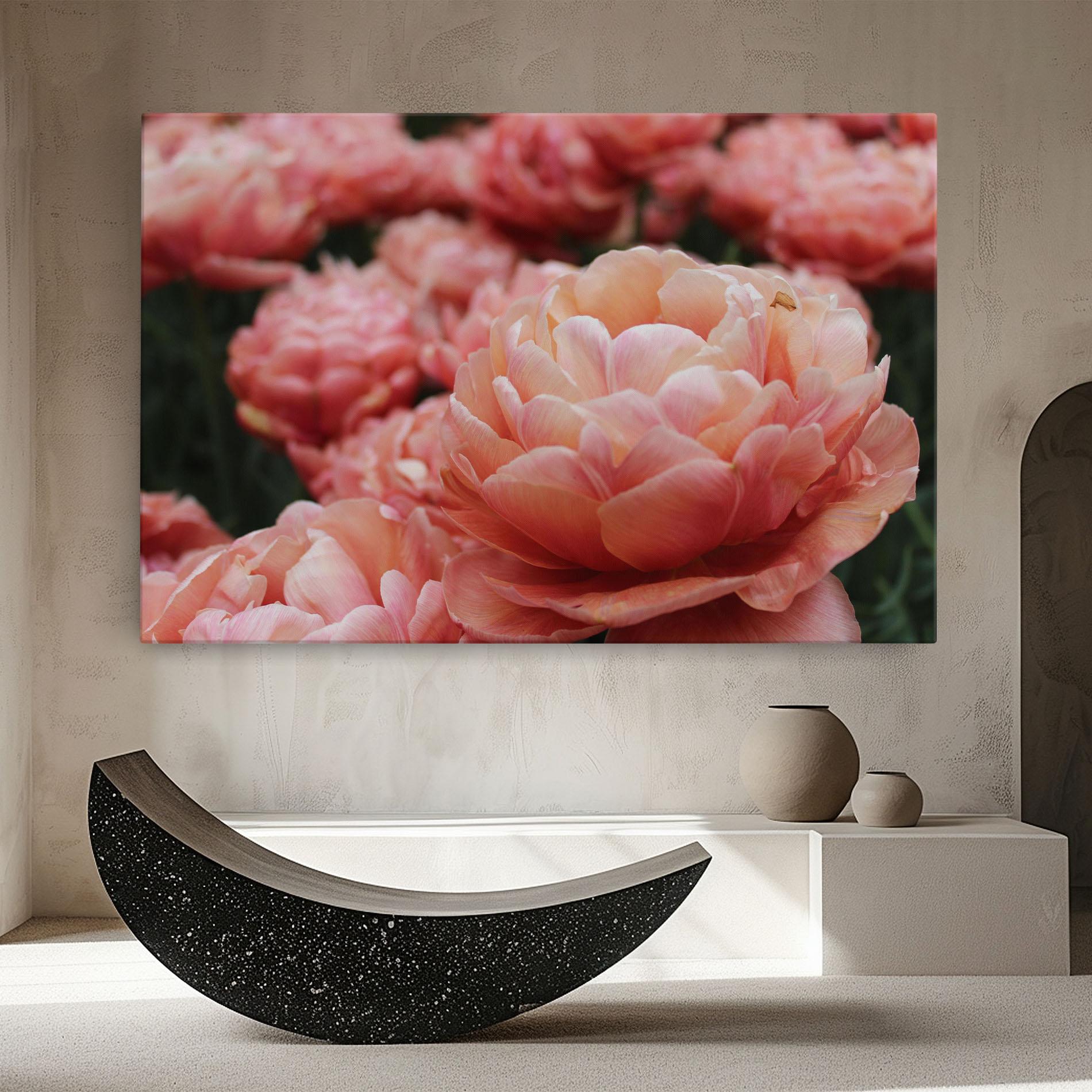 Tablou Canvas Light Orange Peony mockup 8