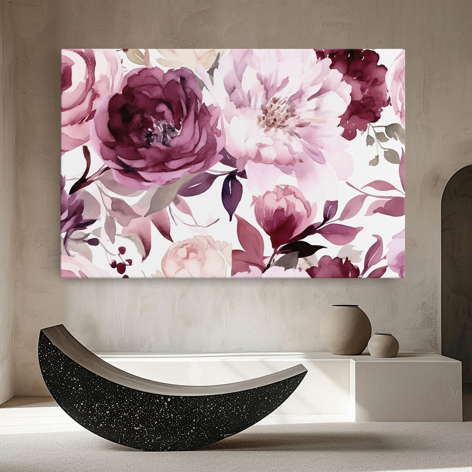 Tablou Canvas Peony Pink Purple mockup 8