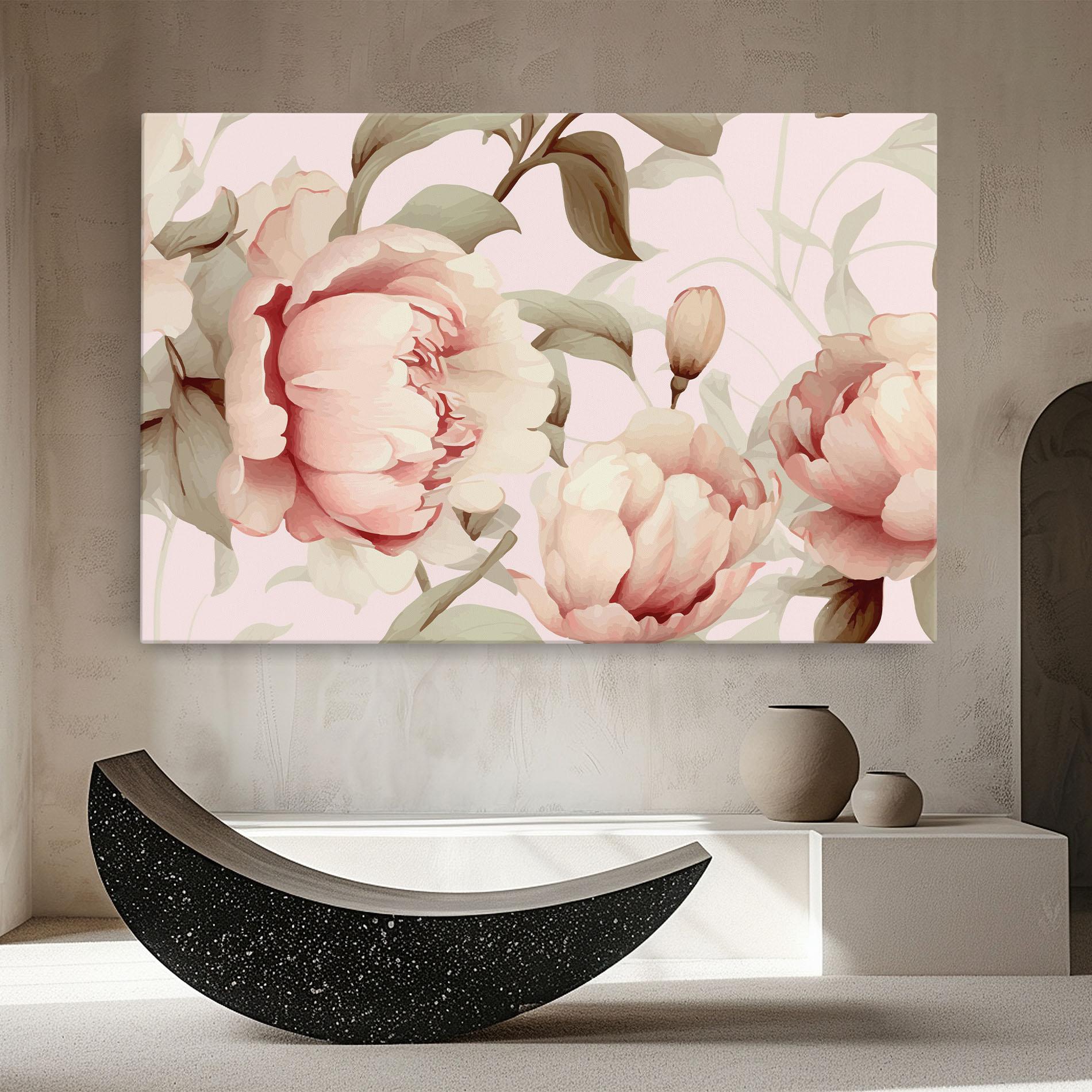 Tablou Canvas Pink Pretty Peony mockup 8