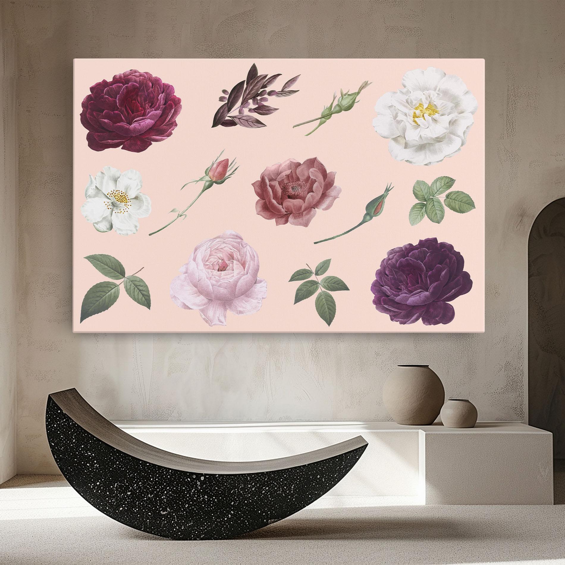 Tablou Canvas Rose And Peony mockup 8