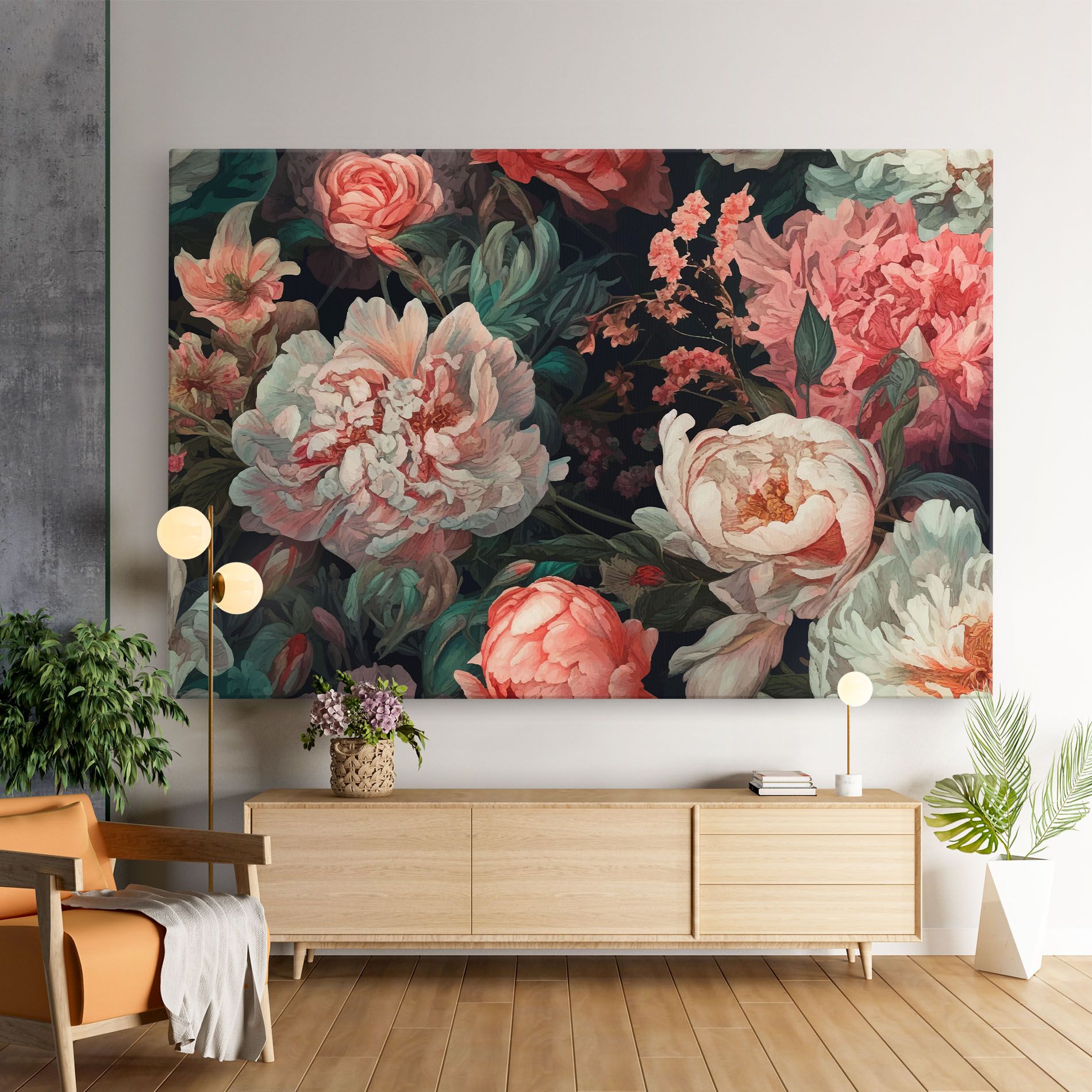 Artistic Pink Peony mockup 9