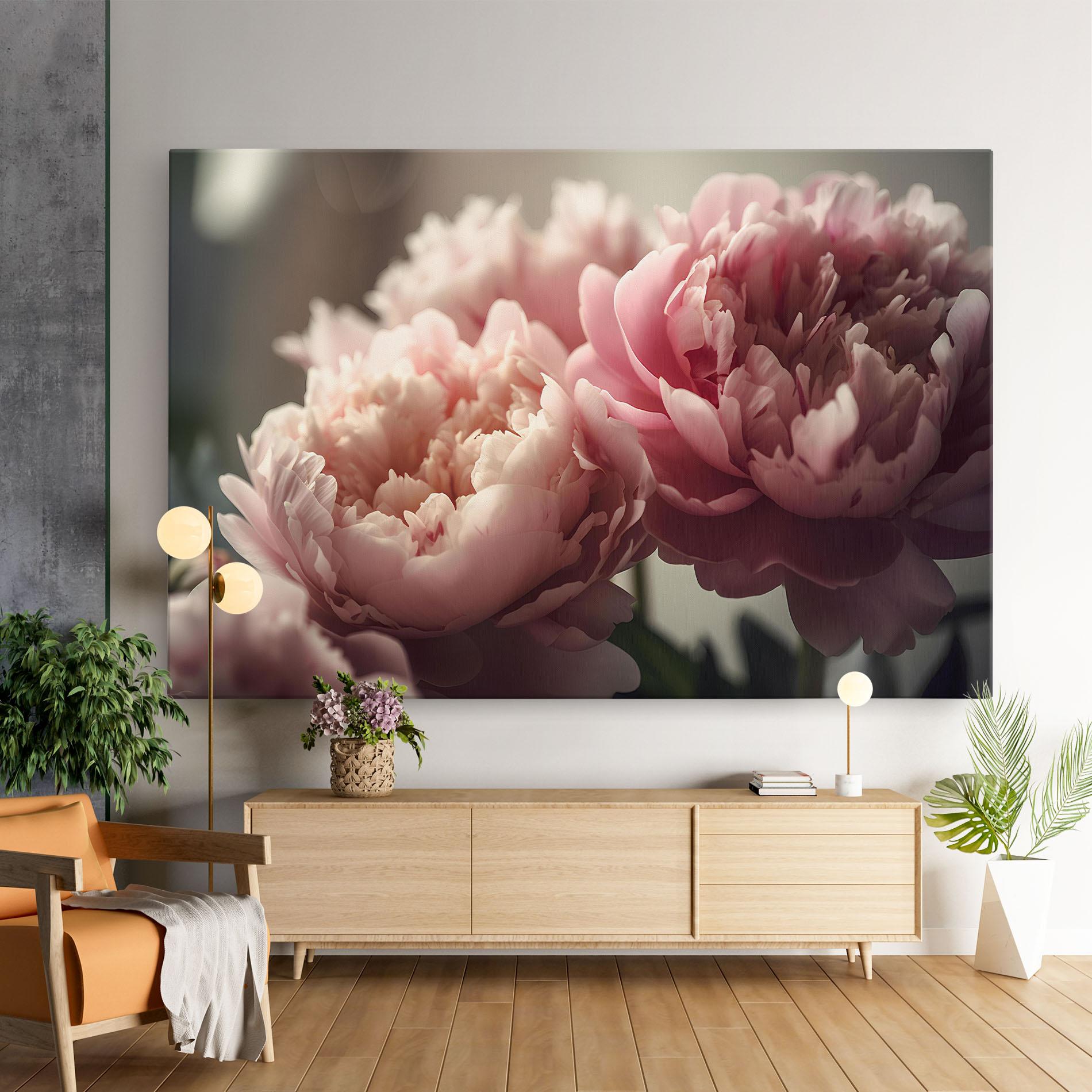 Tablou Canvas Cream Dreamy Peony mockup 9