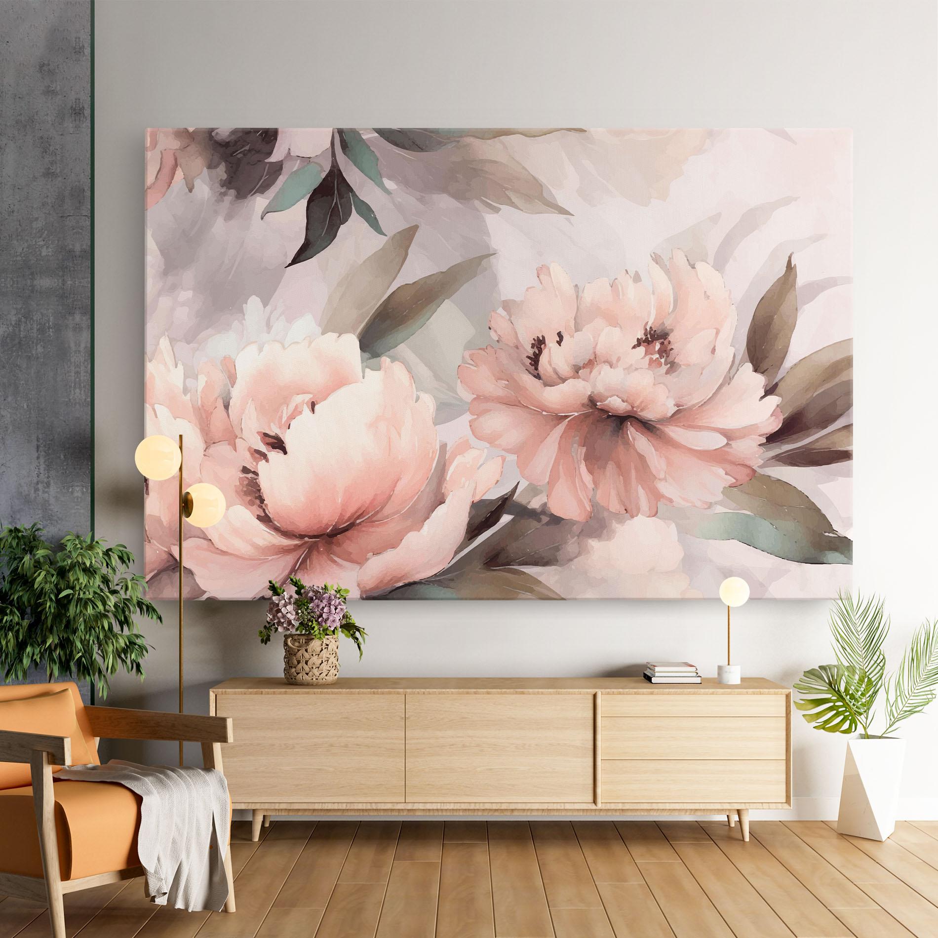 Tablou Canvas Dreamy Peony Art mockup 9