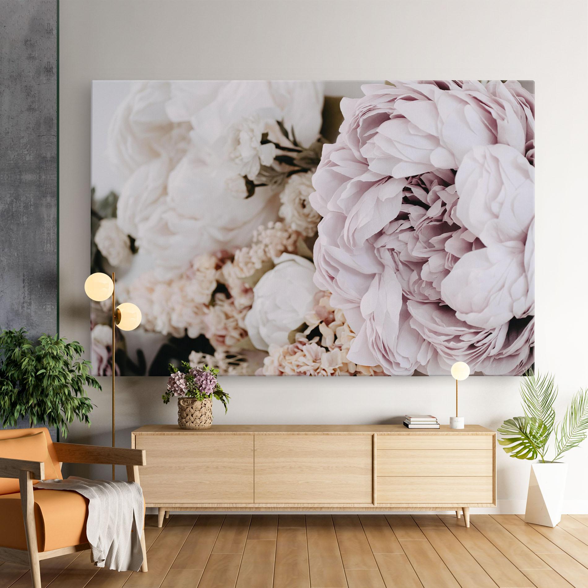 Tablou Canvas Grey Peony Bouquet mockup 9