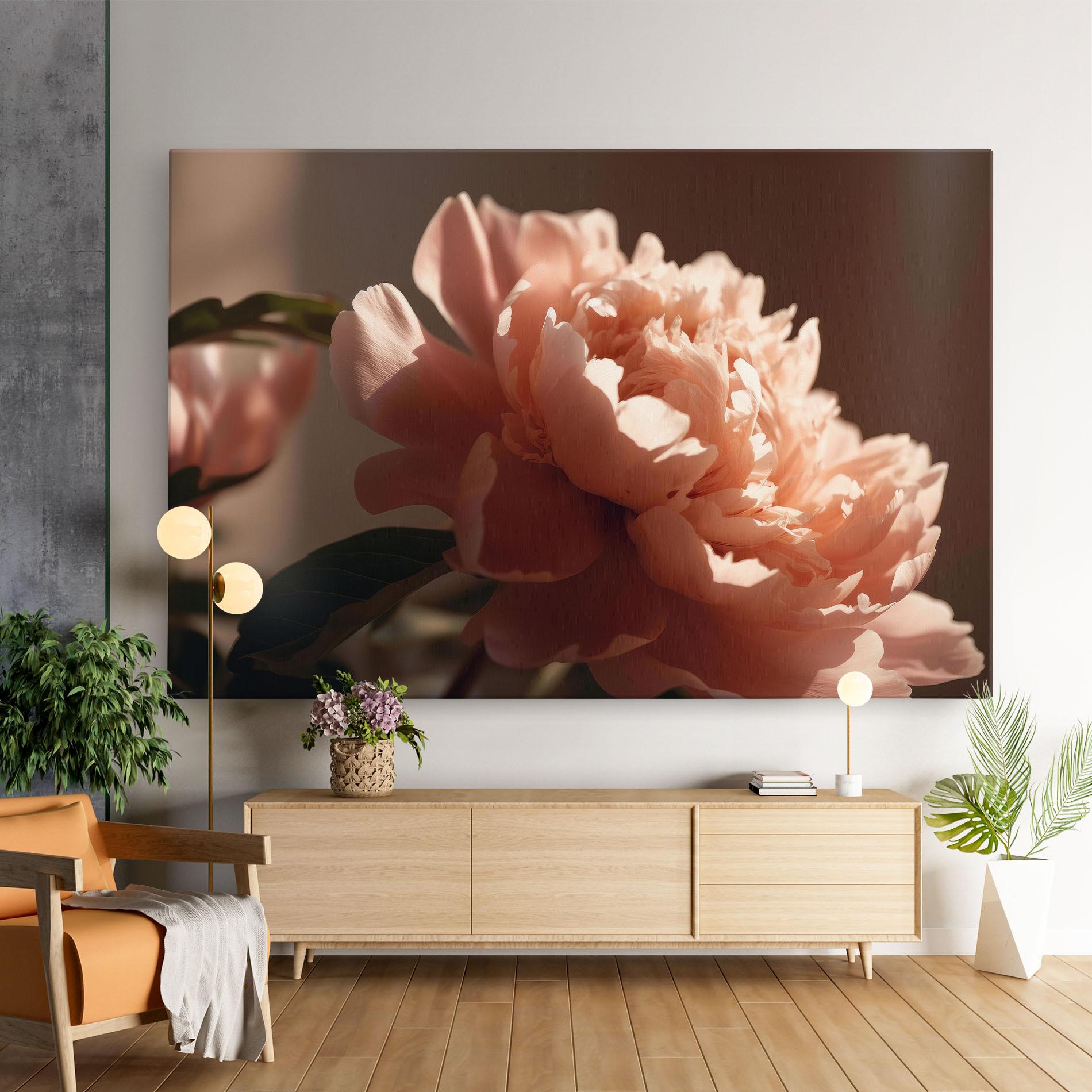Tablou Canvas Light Orange Peony View mockup 9