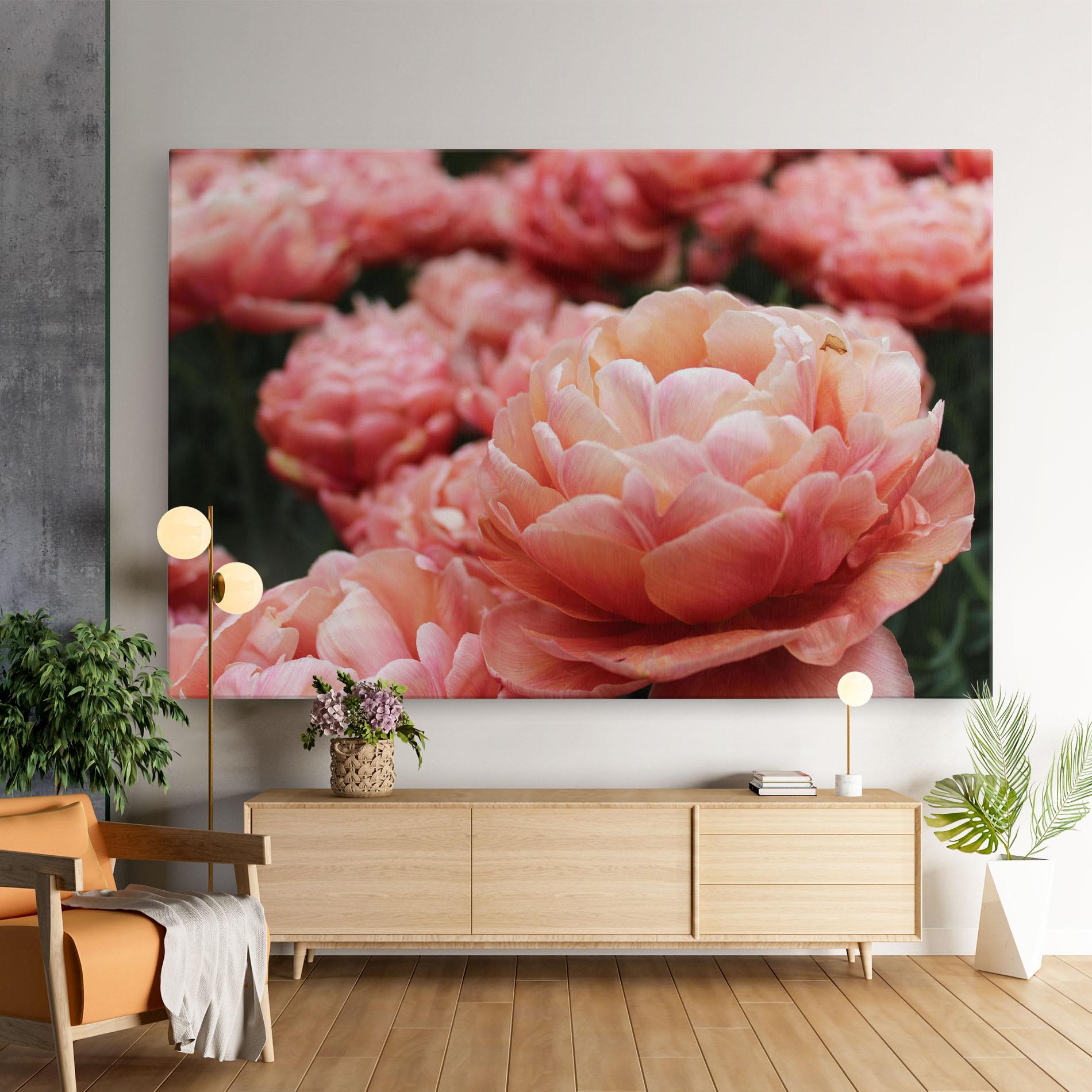 Tablou Canvas Light Orange Peony mockup 9