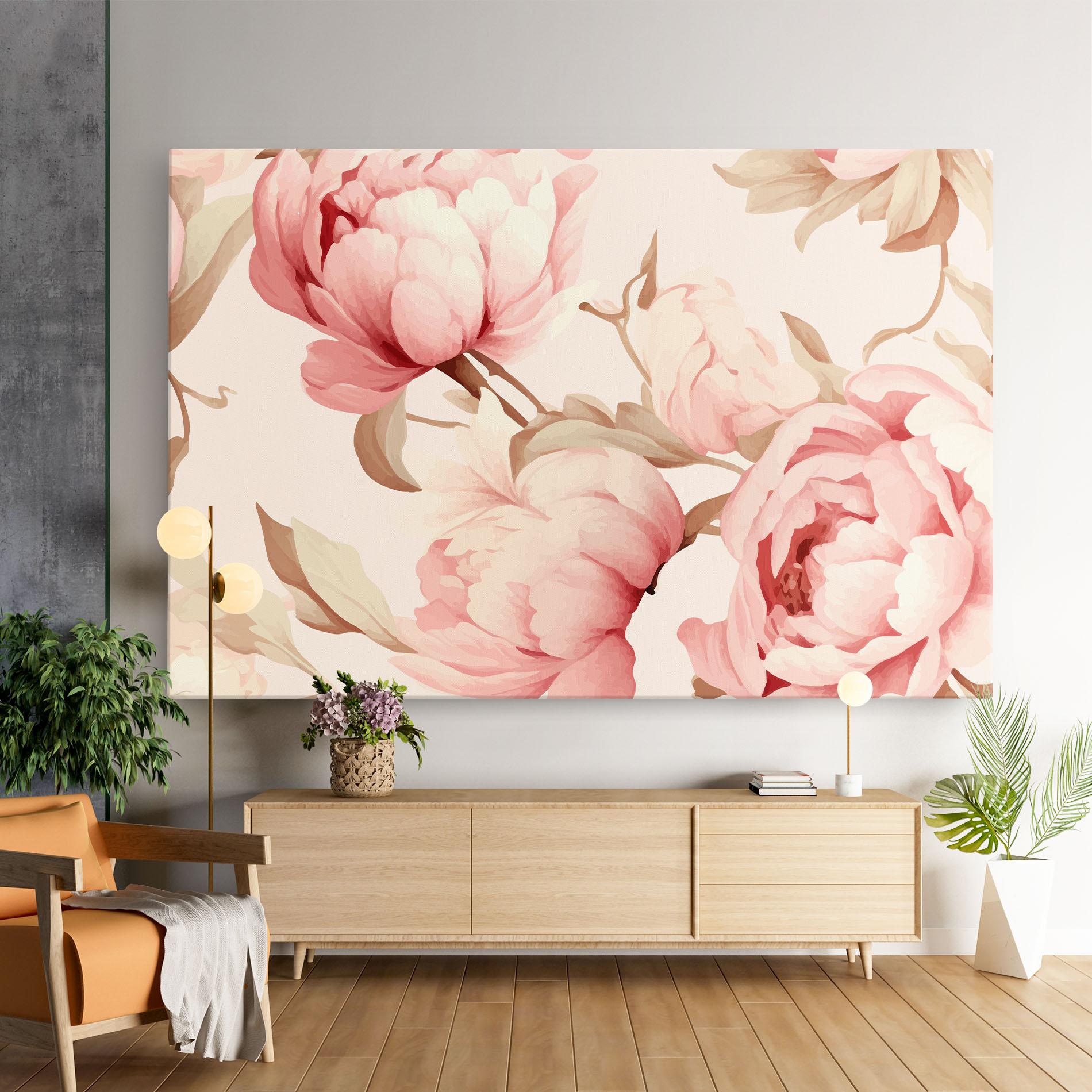 Tablou Canvas Pastel Peony mockup 9