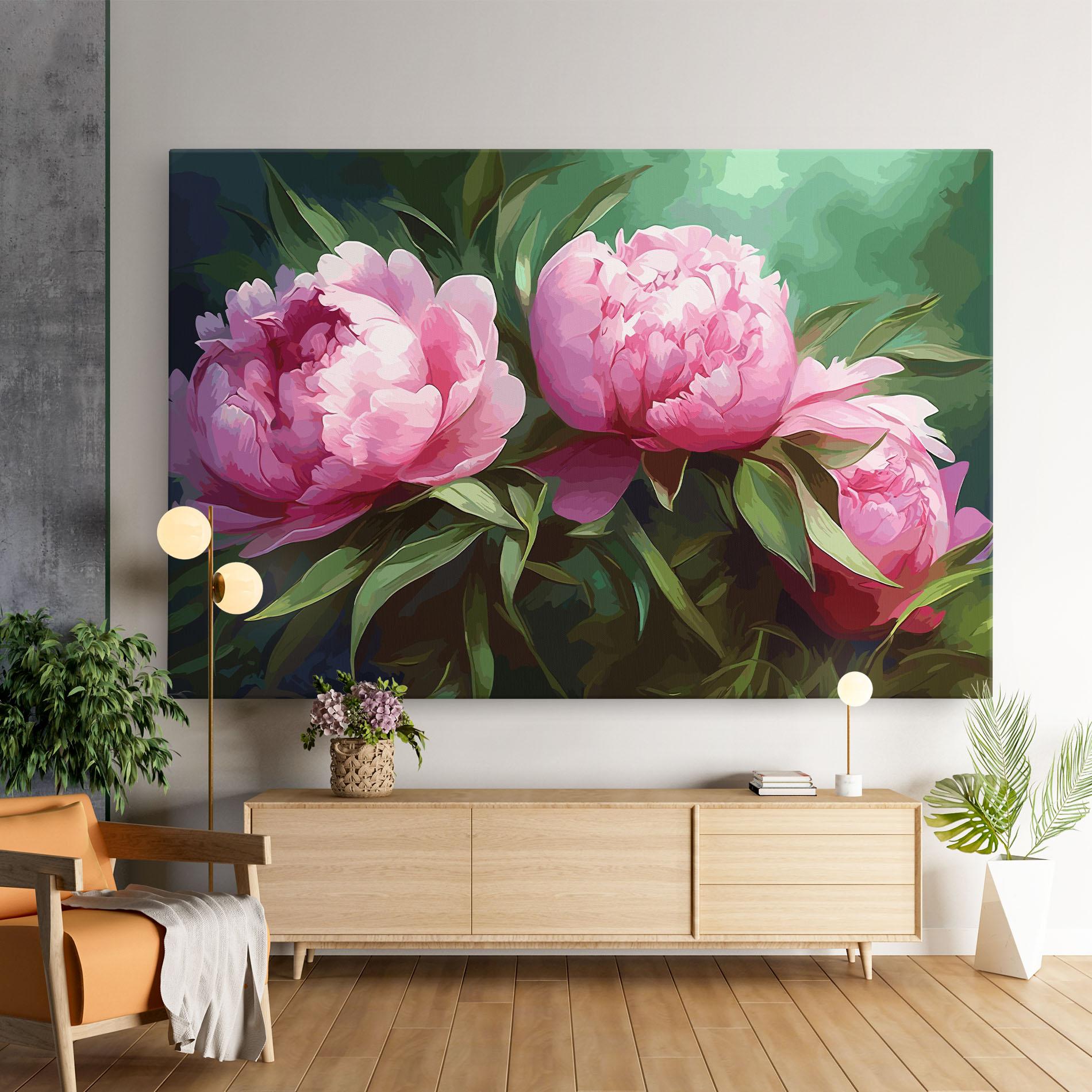 Tablou Canvas Peonies Art mockup 9