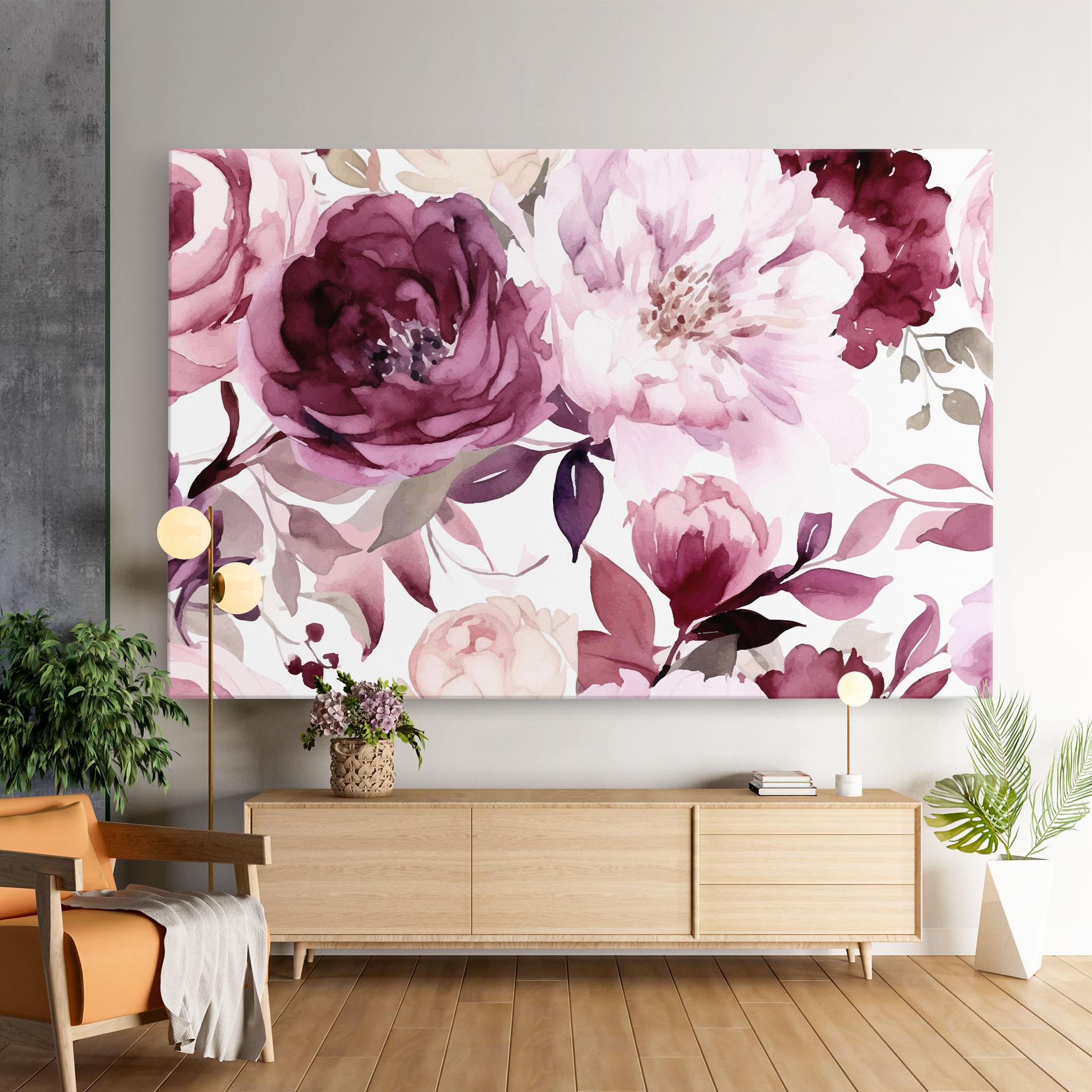 Tablou Canvas Peony Pink Purple mockup 9