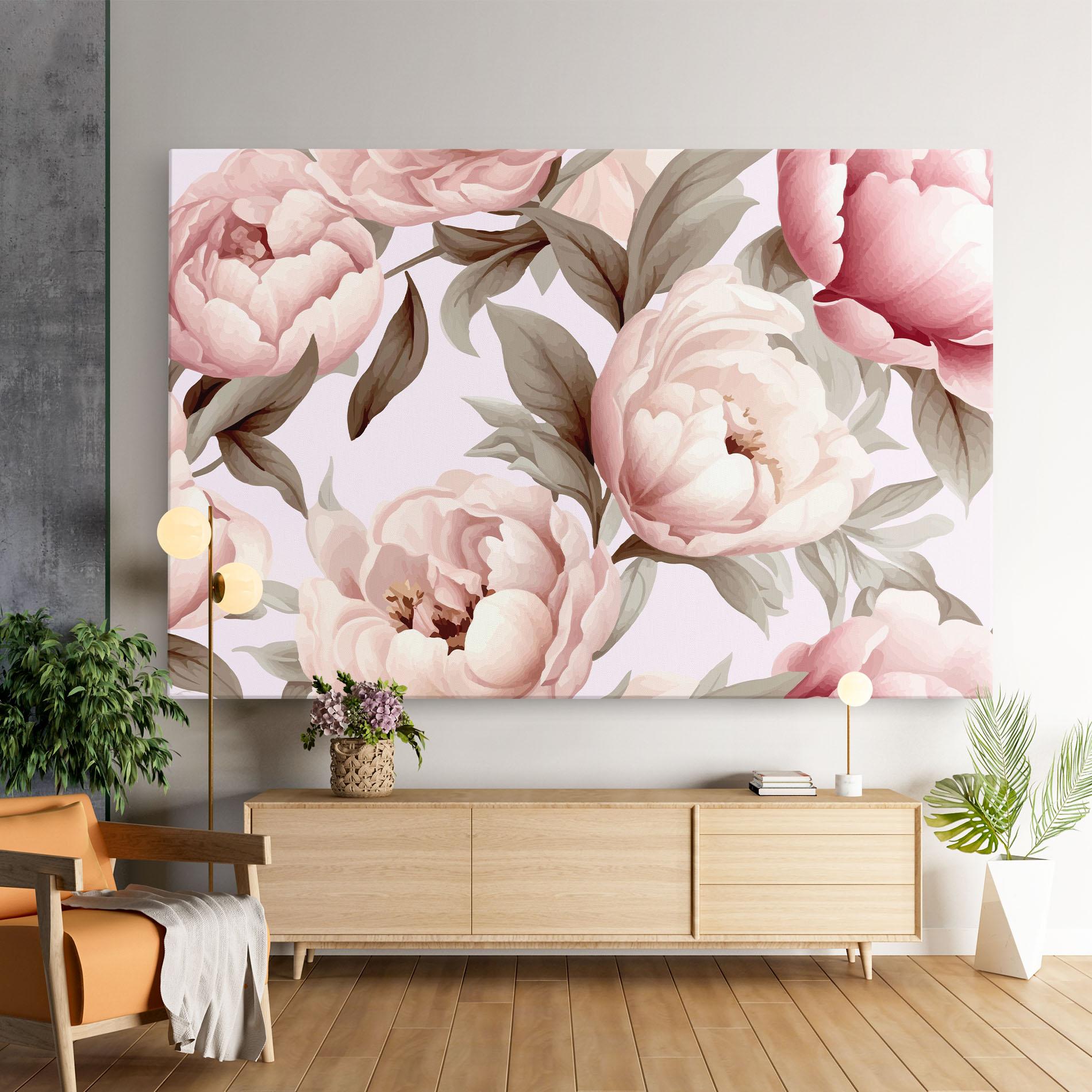Tablou Canvas Pink Peony Buds mockup 9