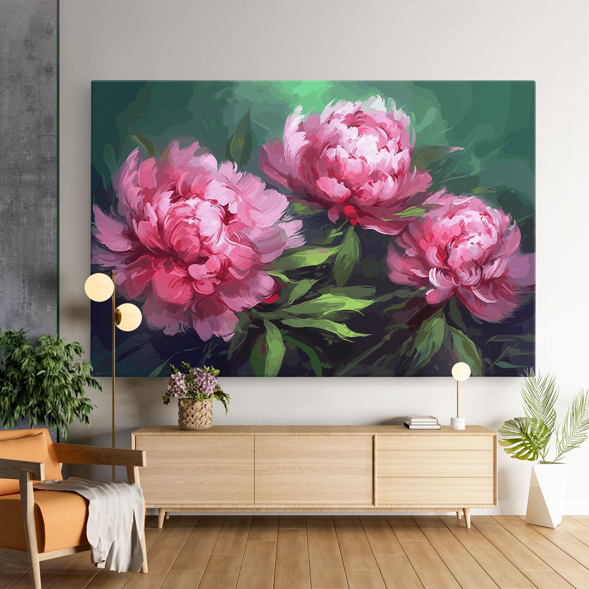 Tablou Canvas Pretty Peonies mockup 9