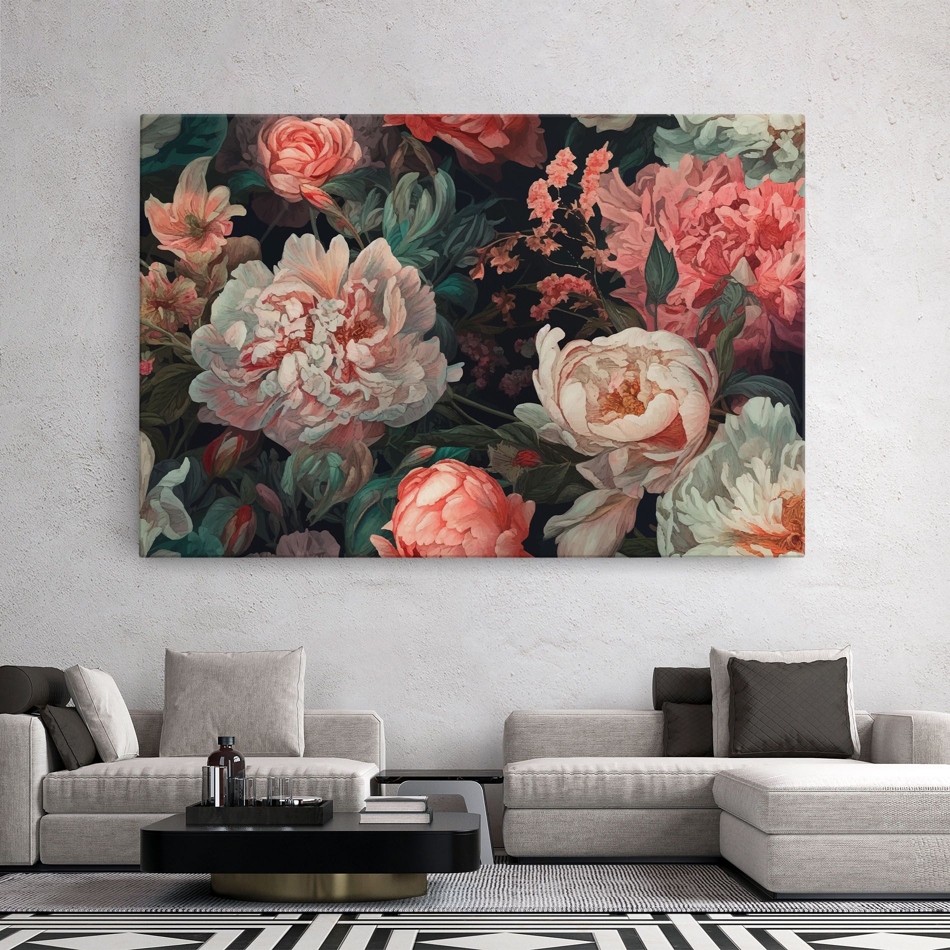 Artistic Pink Peony mockup 2