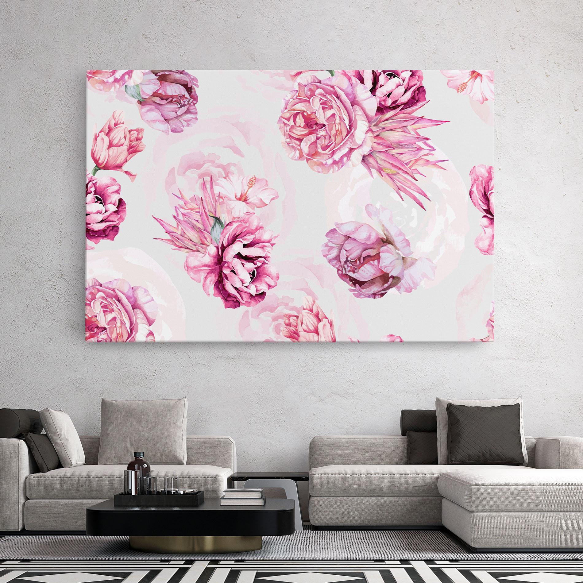 Tablou Canvas Blooming Peony mockup 2