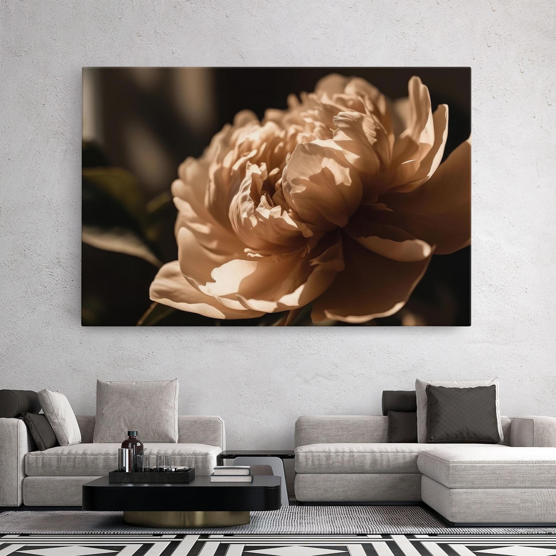 Tablou Canvas Cream Peony mockup 2