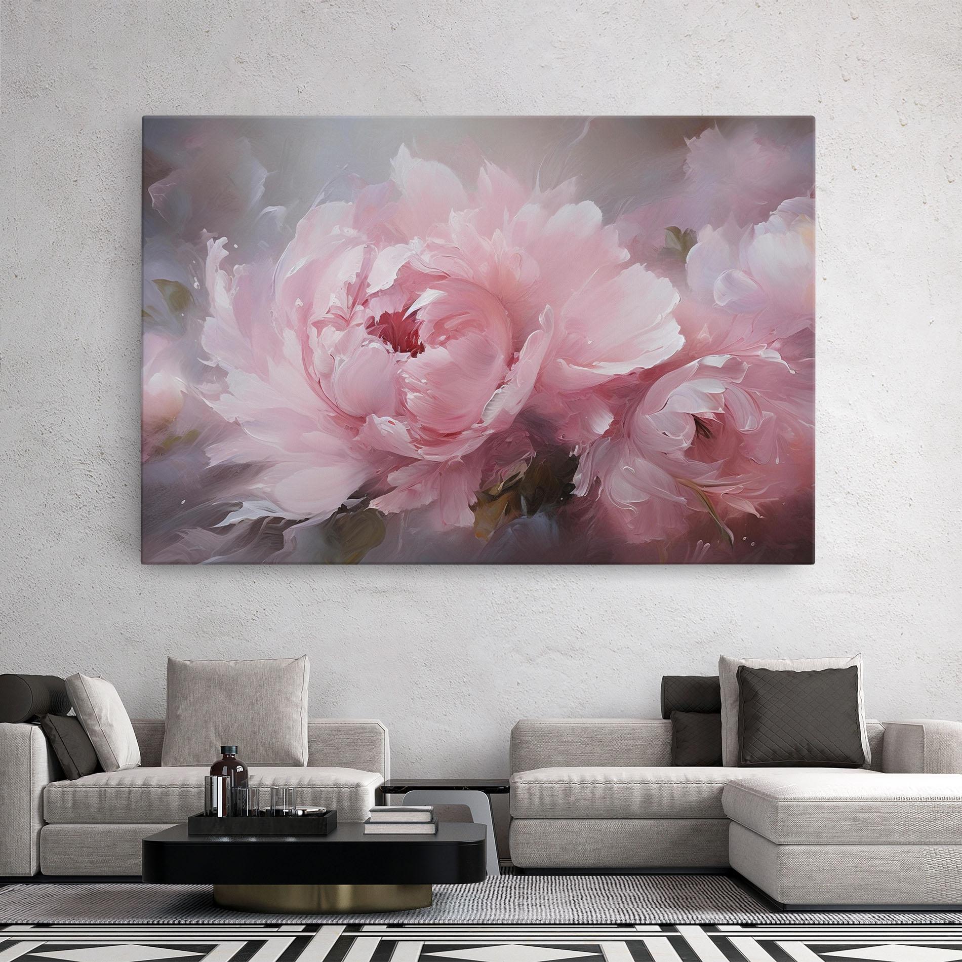 Tablou Canvas Dreamy Painting Peony mockup 2