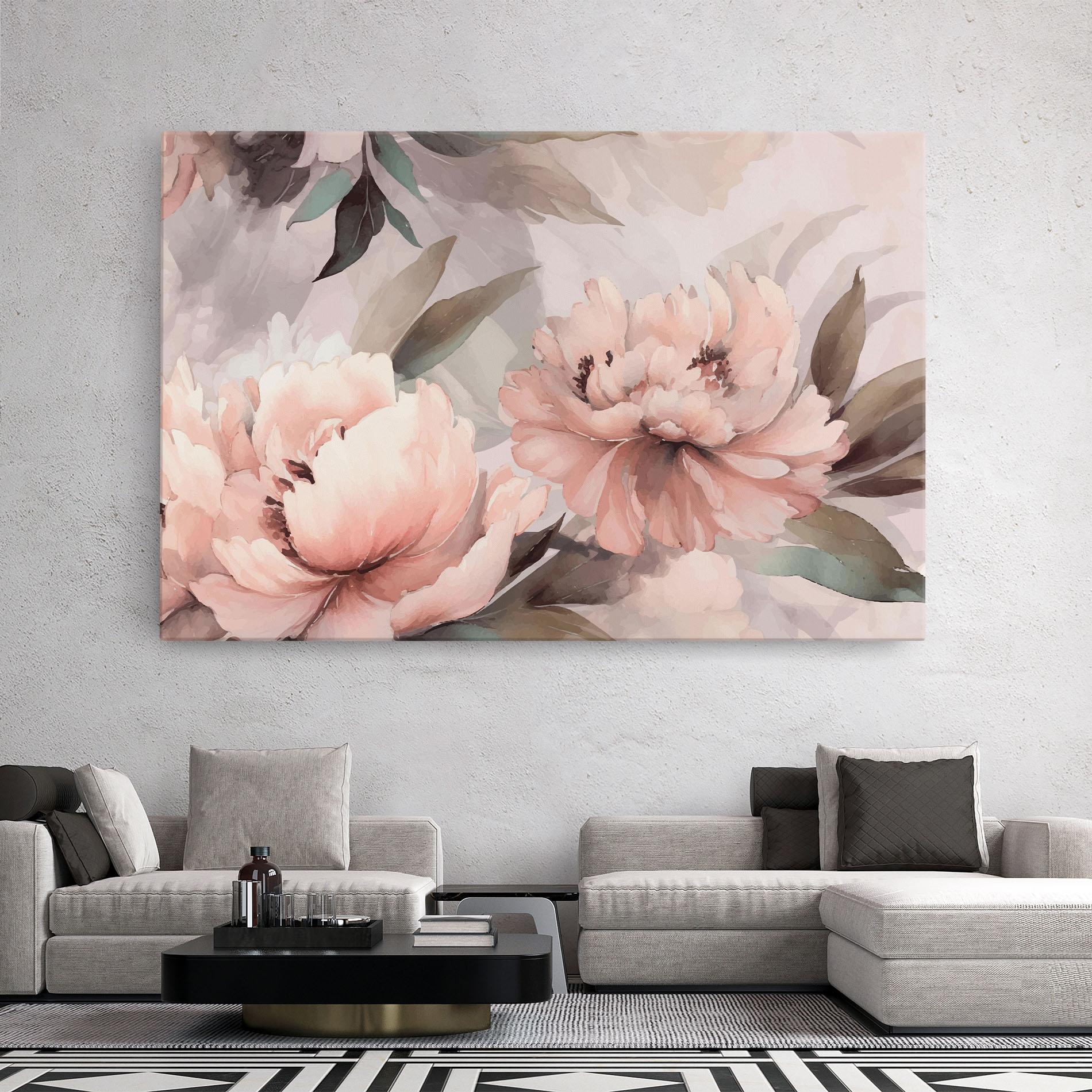 Tablou Canvas Dreamy Peony Art mockup 2