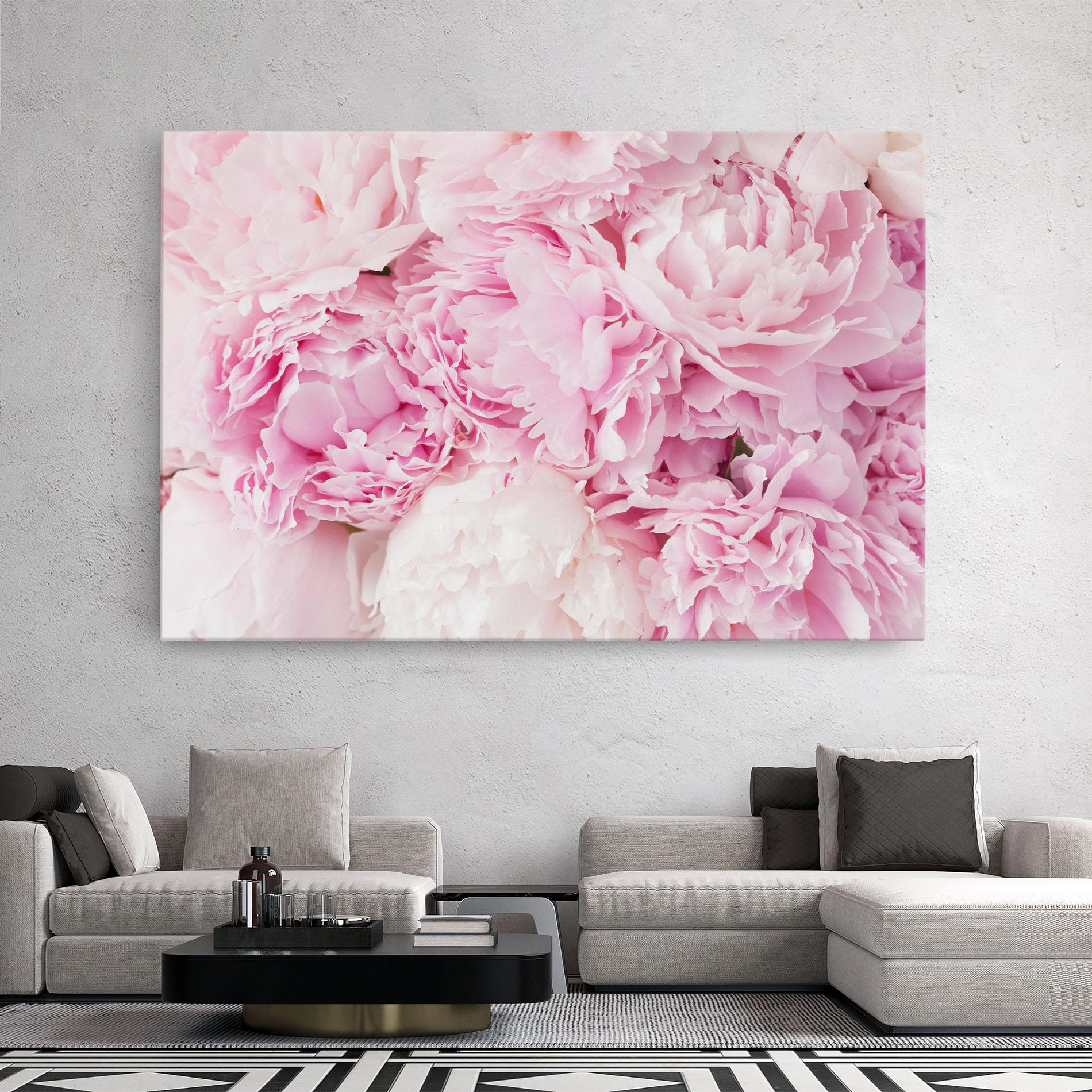 Tablou Canvas Dreamy Pink Pastel Peony mockup 2