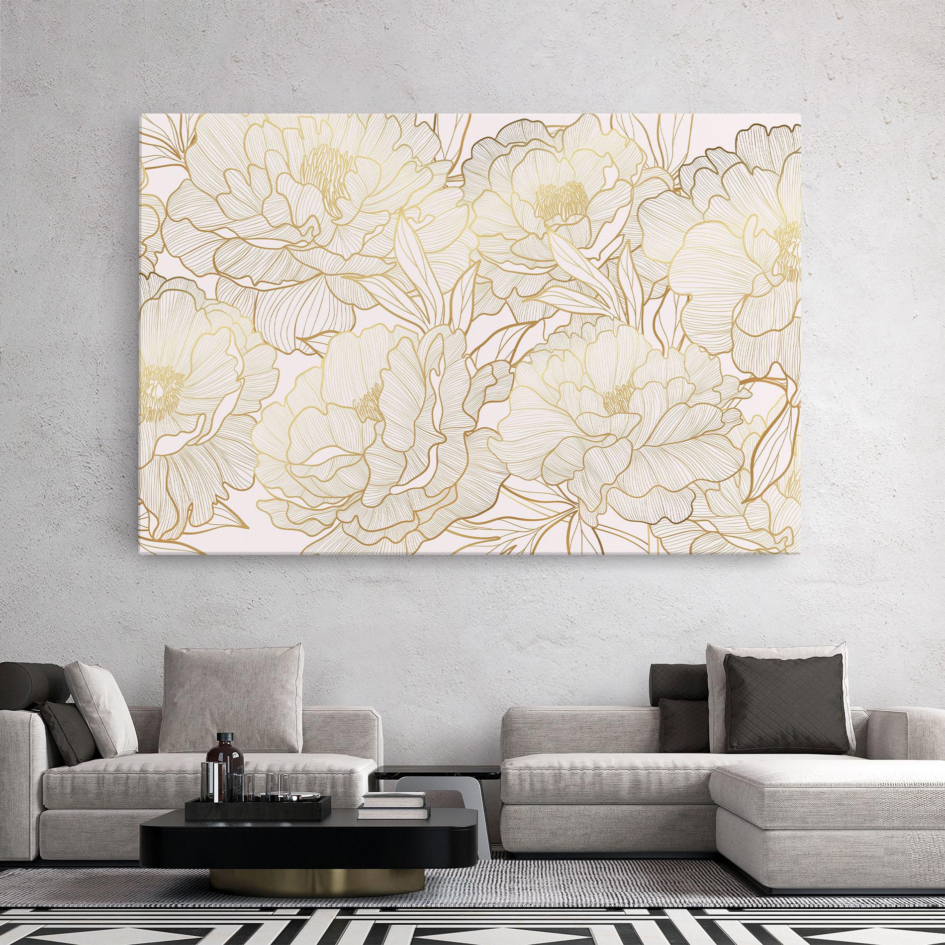 Tablou Canvas Golden Peony mockup 2