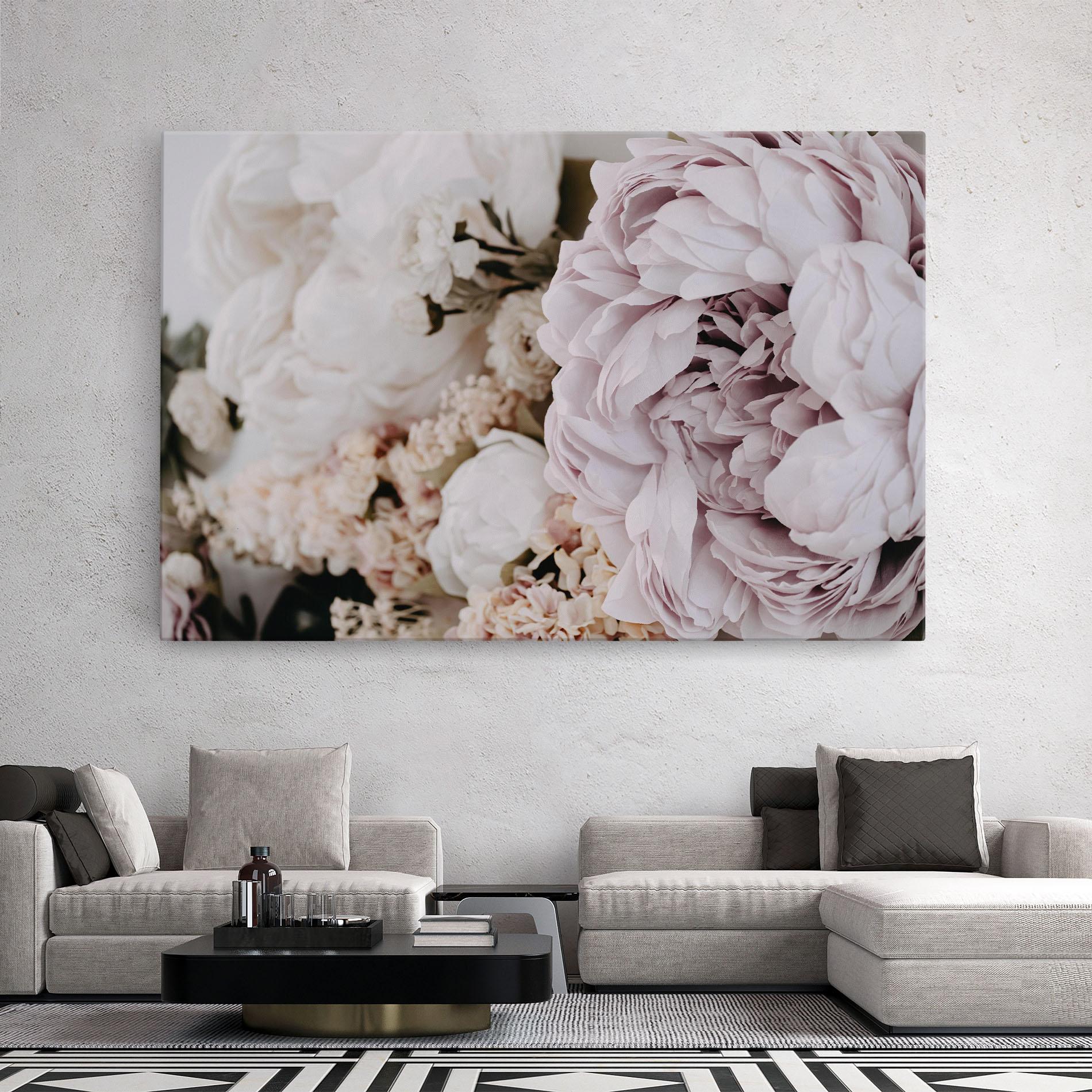 Tablou Canvas Grey Peony Bouquet mockup 2