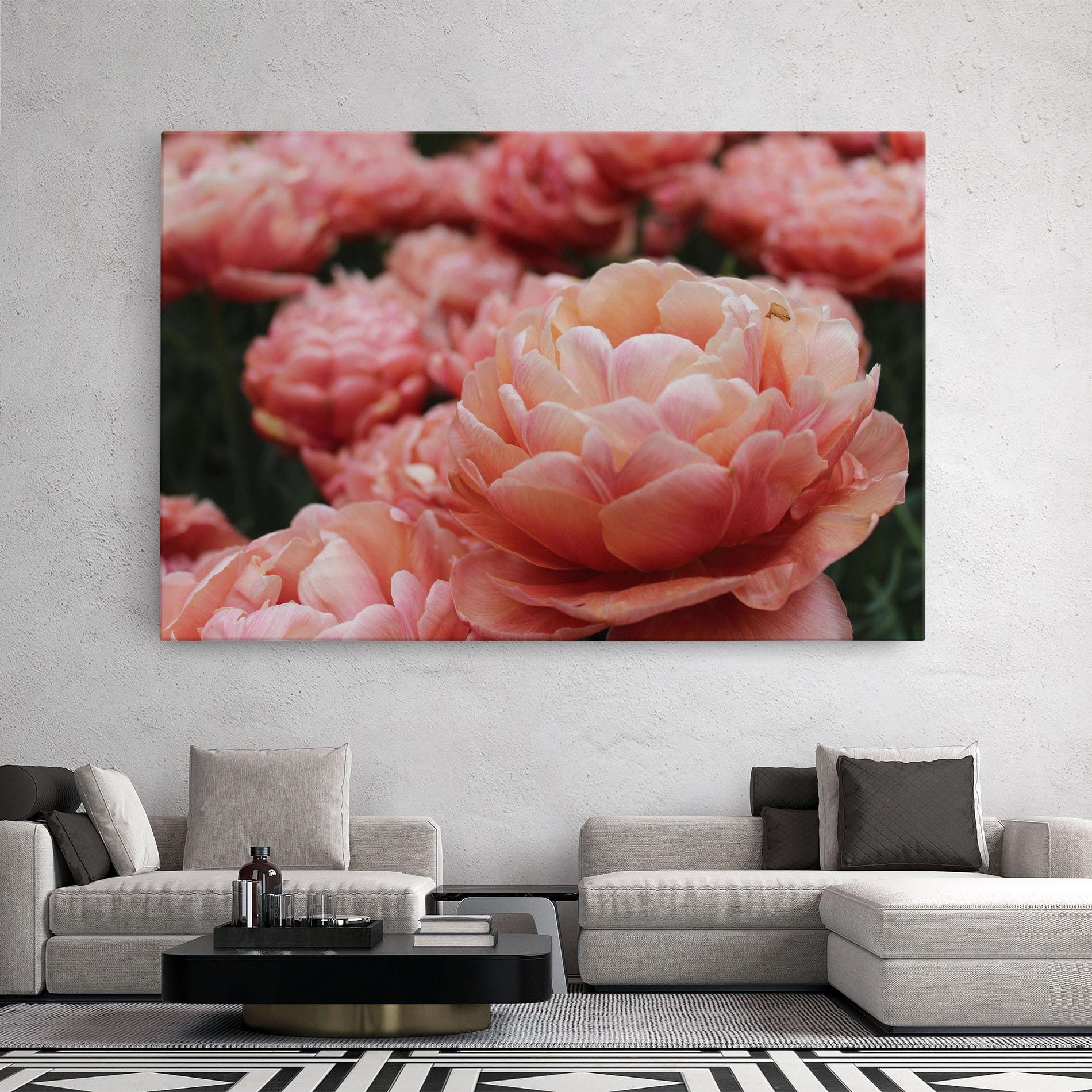 Tablou Canvas Light Orange Peony mockup 2