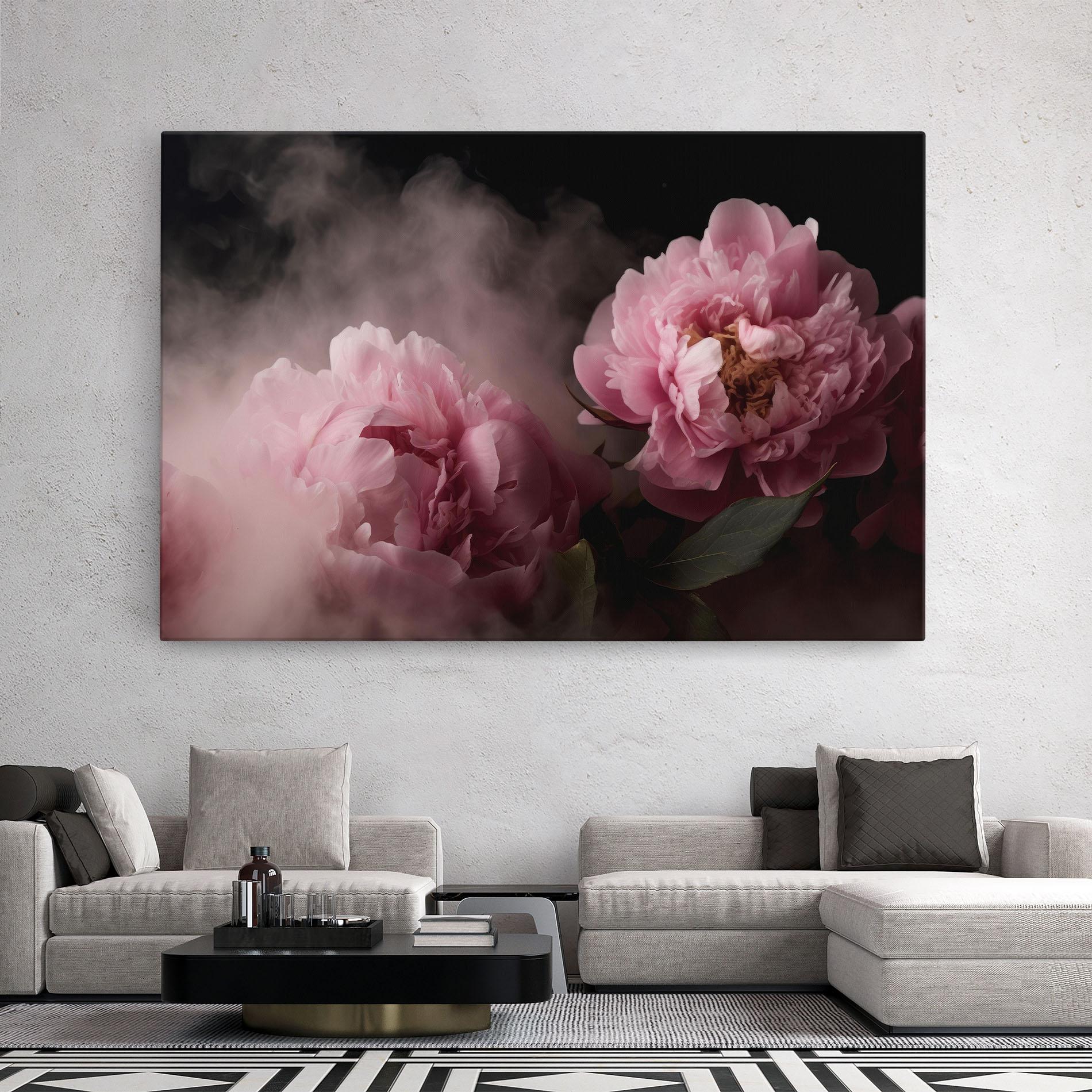 Tablou Canvas Peony In Smoke mockup 2