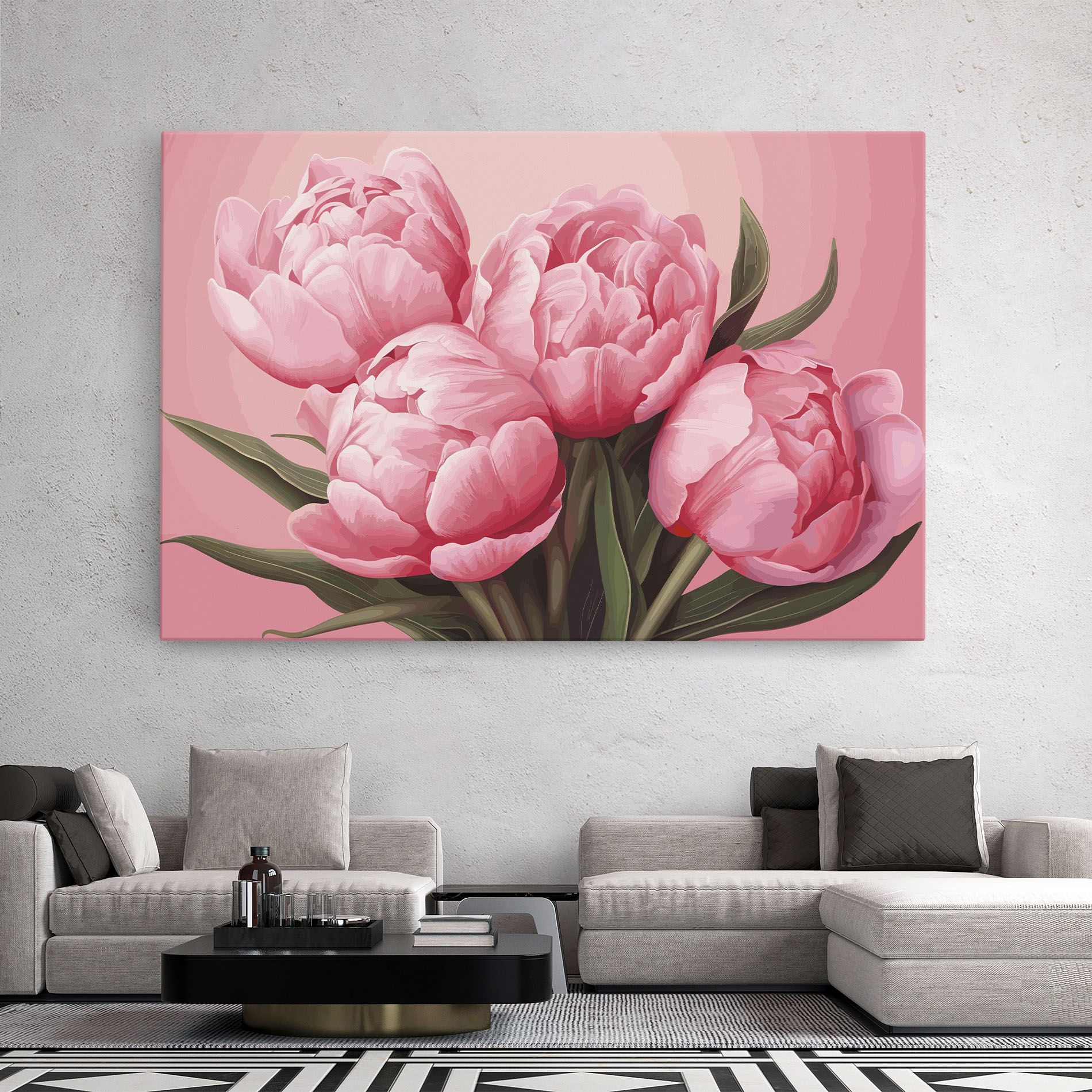 Peony On Pink mockup 2
