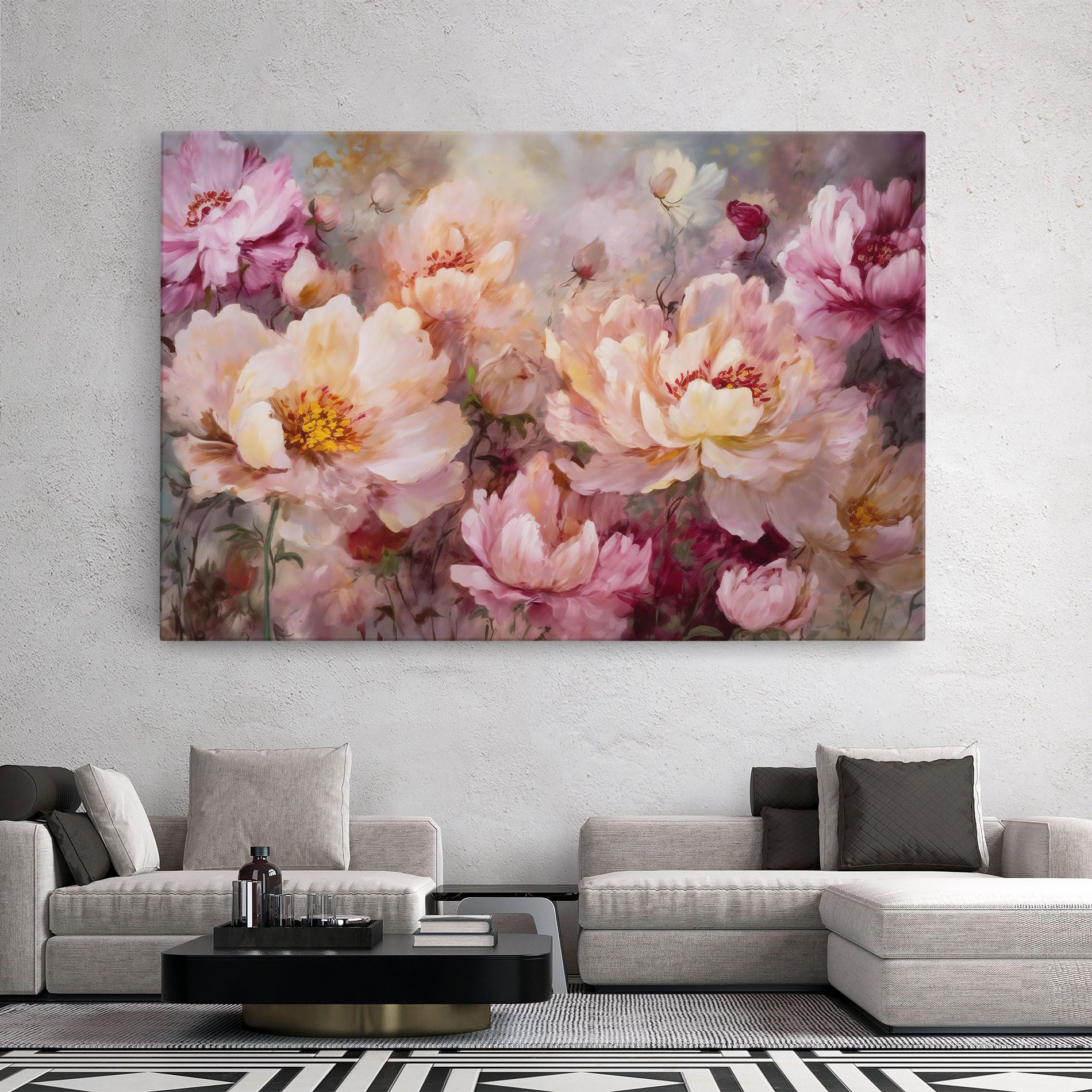 Peony Painting Art mockup 2