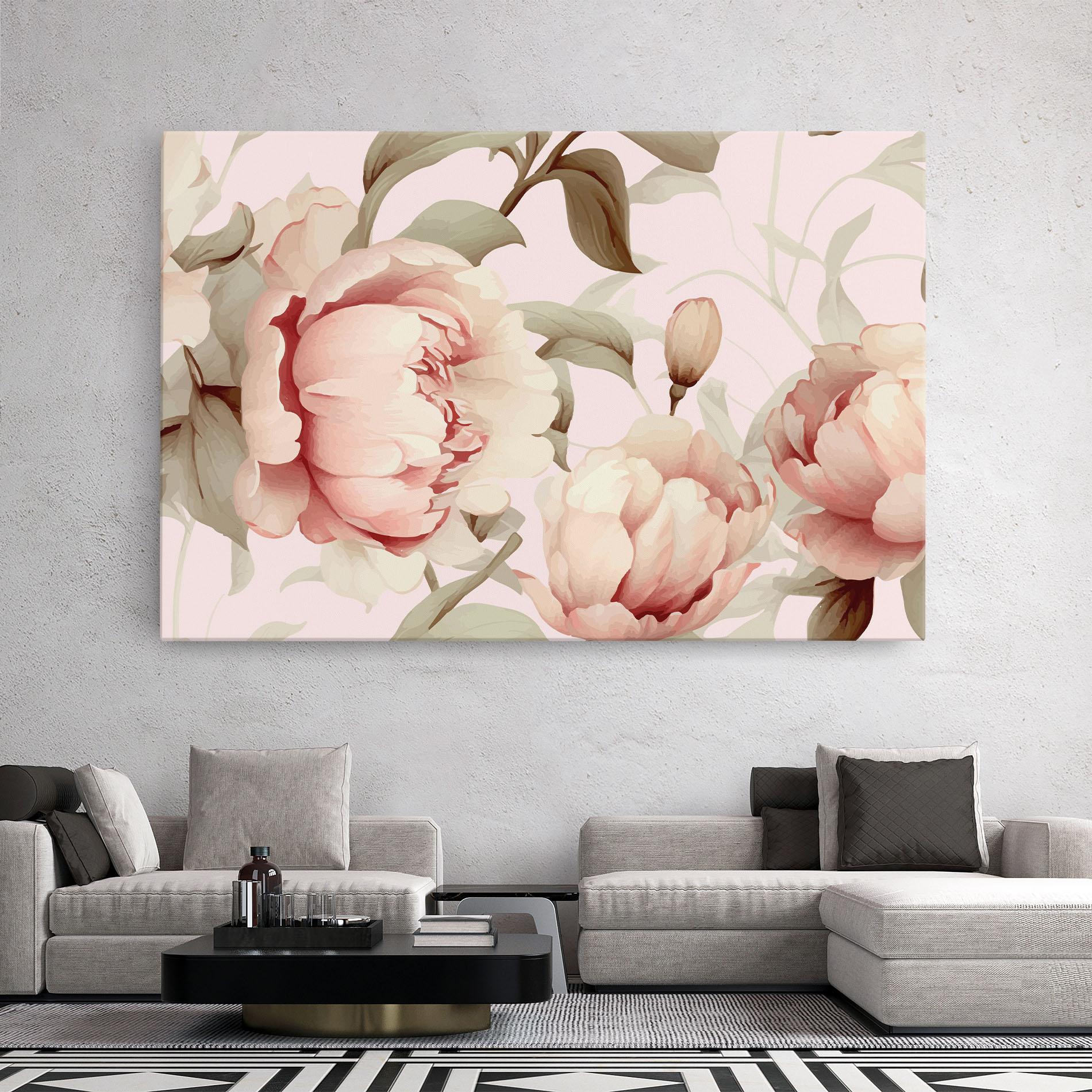 Tablou Canvas Pink Pretty Peony mockup 2
