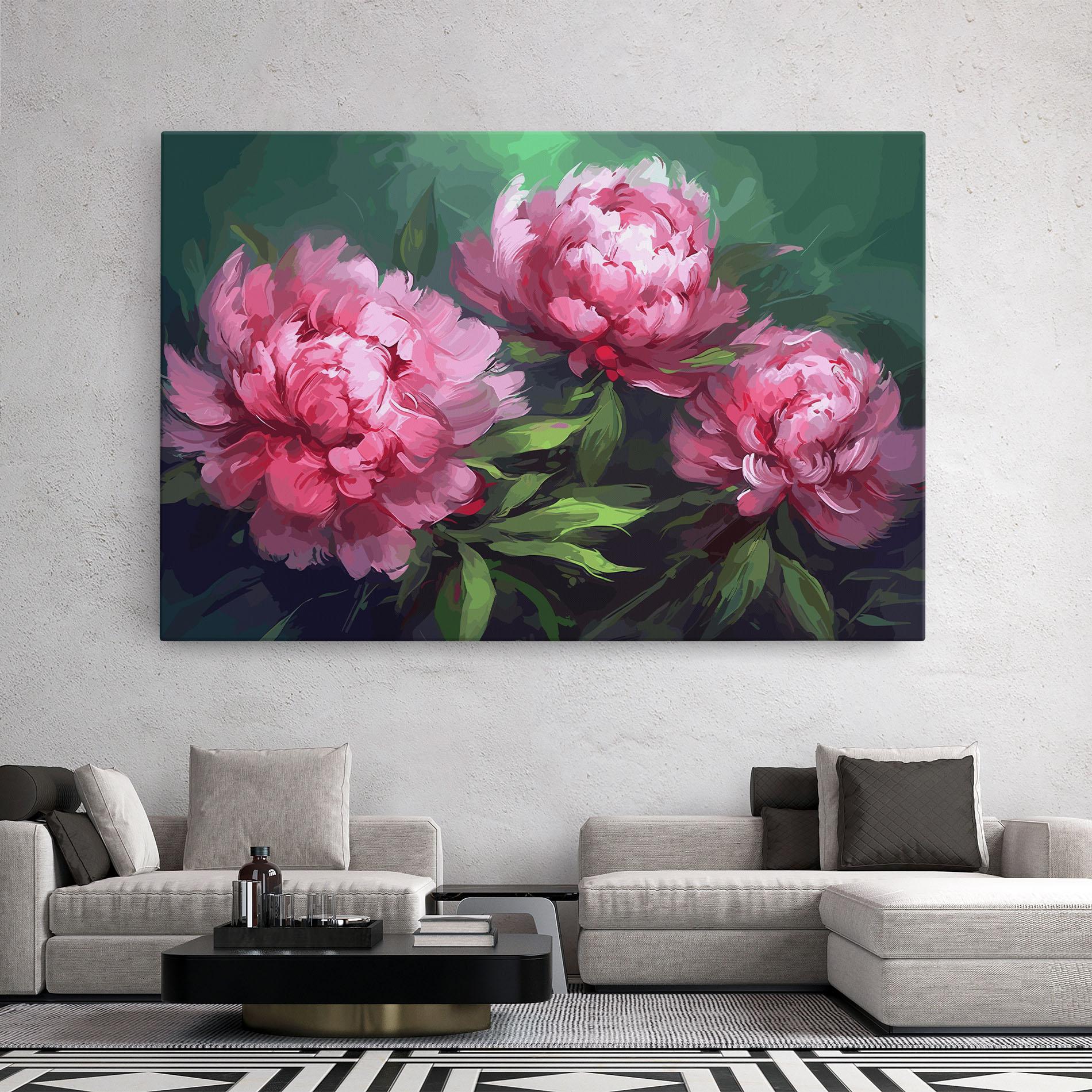 Tablou Canvas Pretty Peonies mockup 2