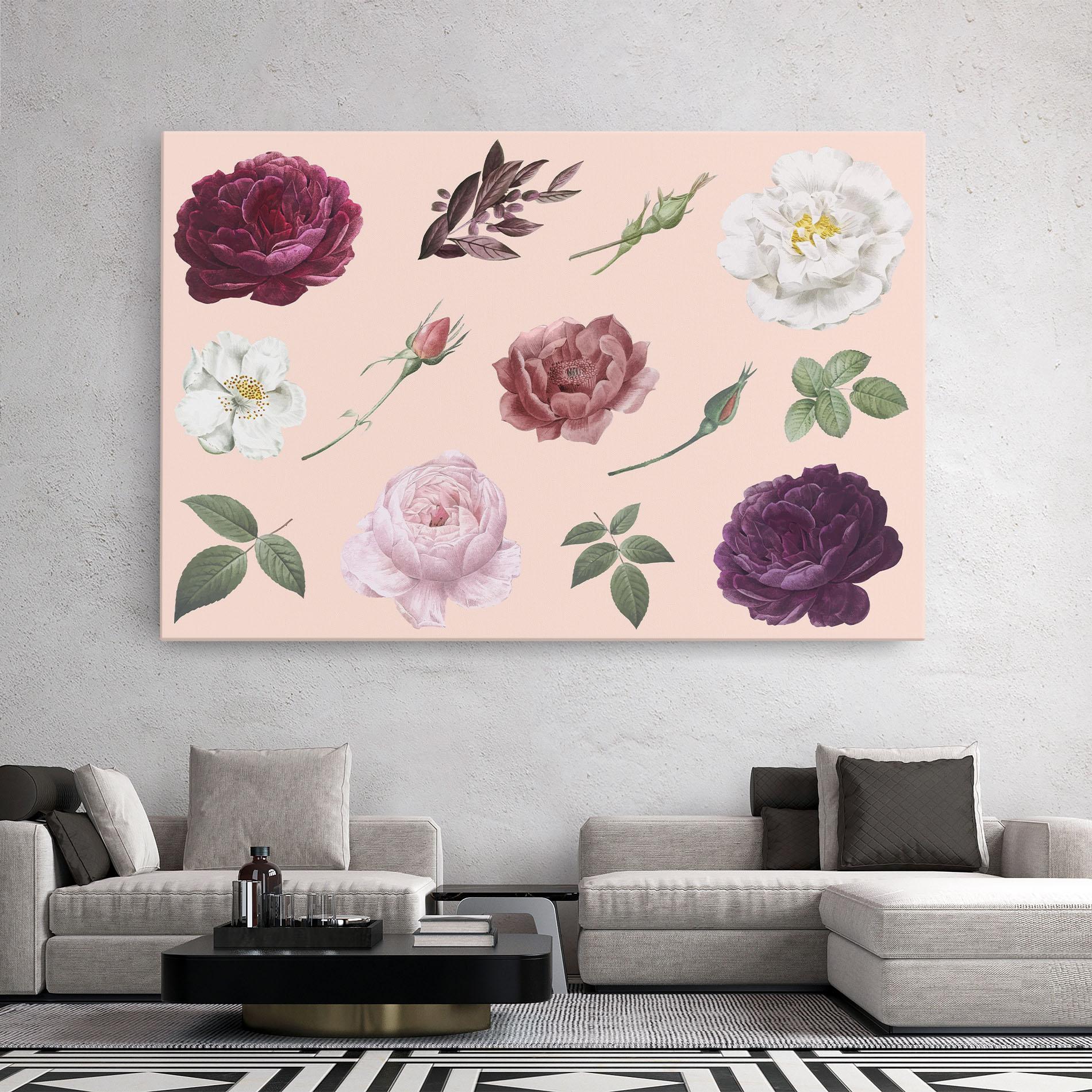 Tablou Canvas Rose And Peony mockup 2