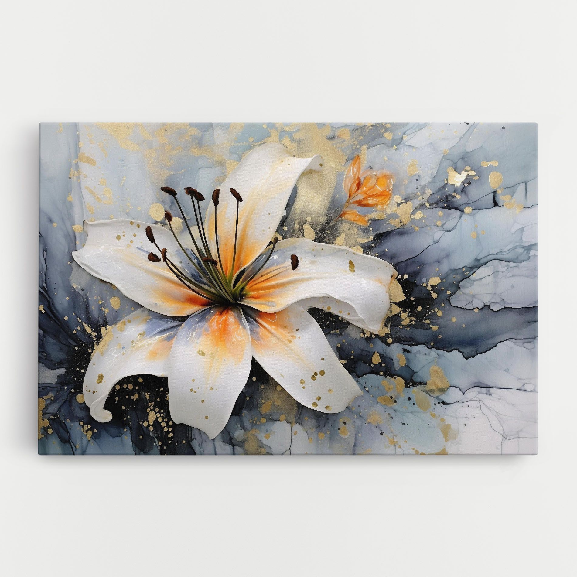 Lily With Orange Painting mockup 0