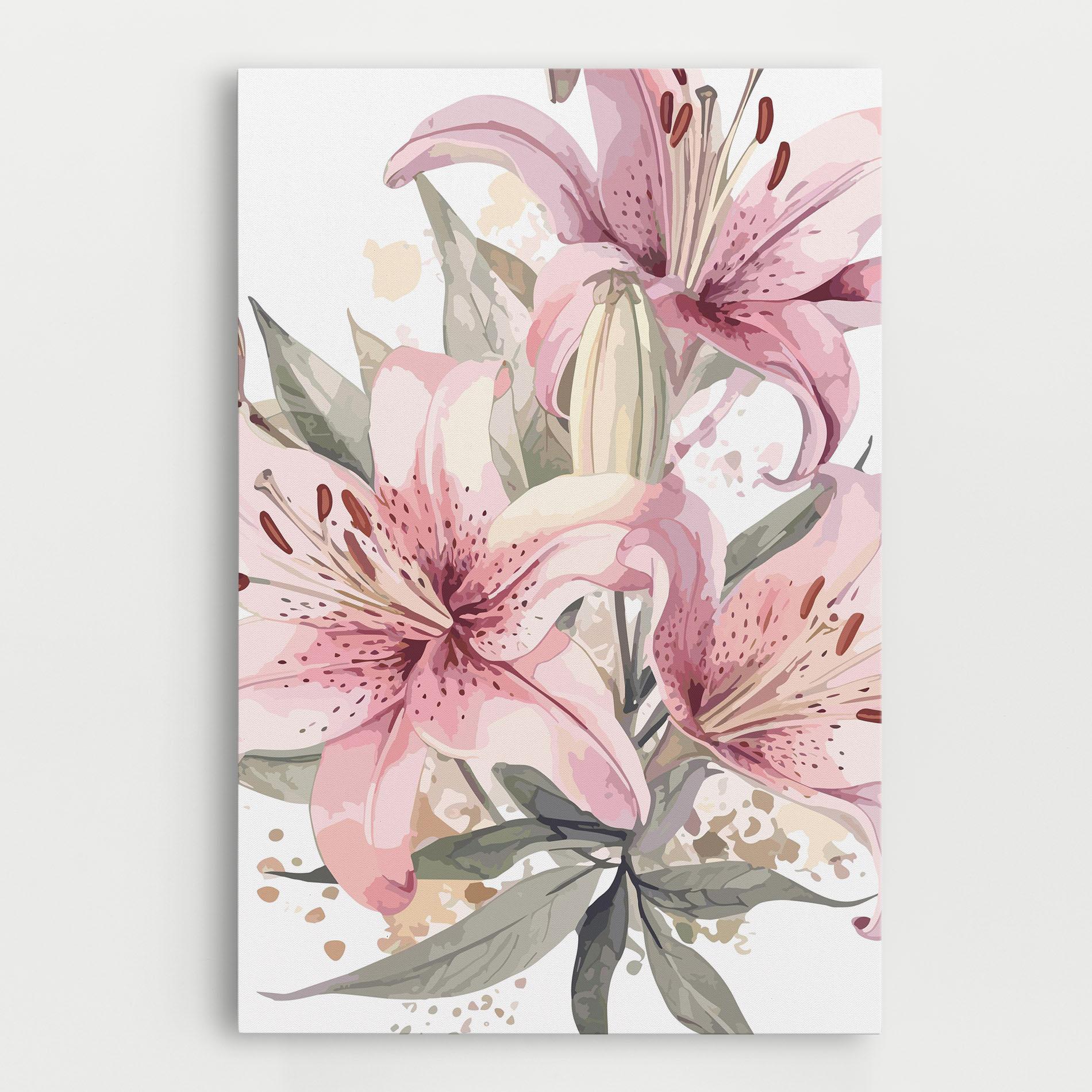 Tablou Canvas Light Pink Lily Art mockup 0