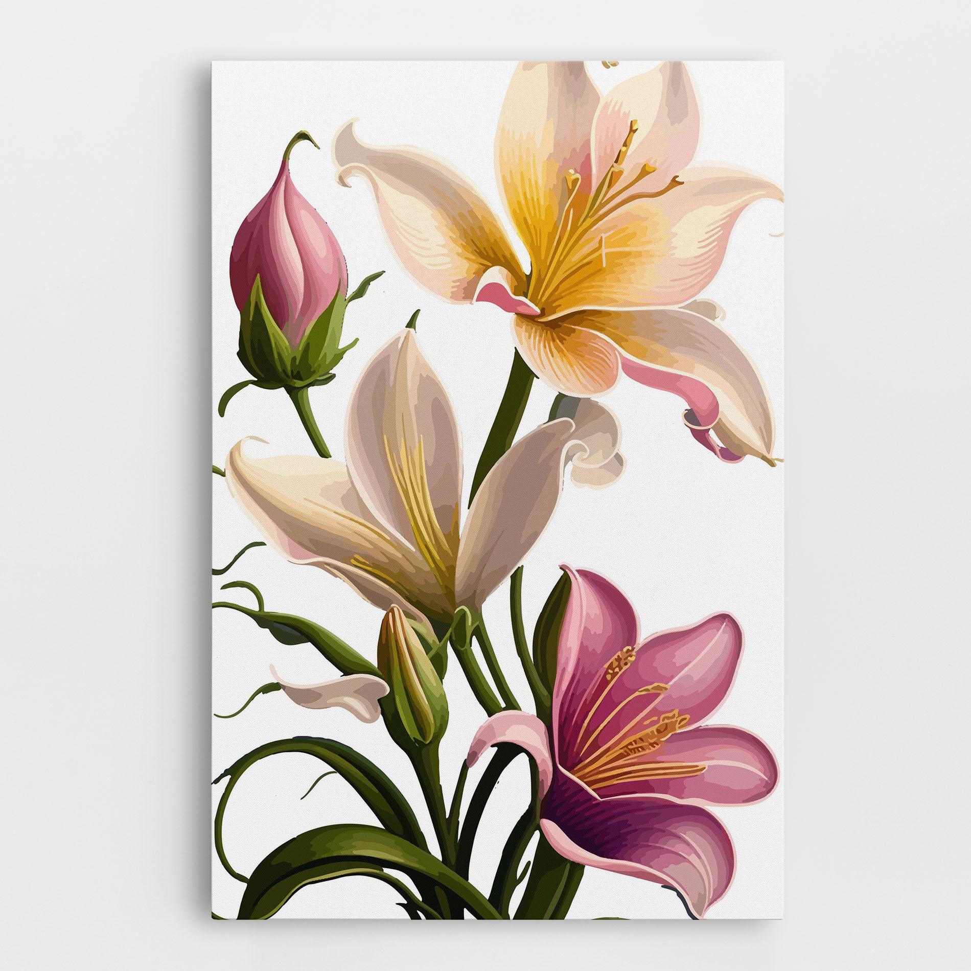 Tablou Canvas Purple White Lily mockup 0