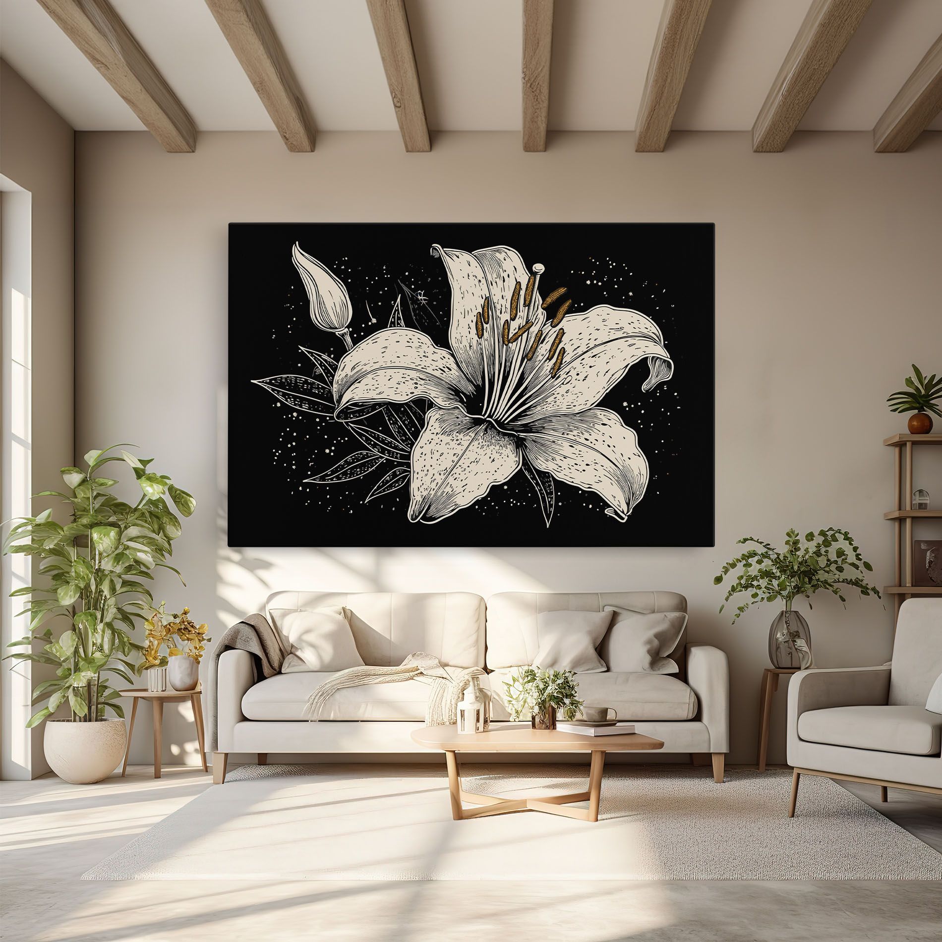Cream Black Lily mockup 6