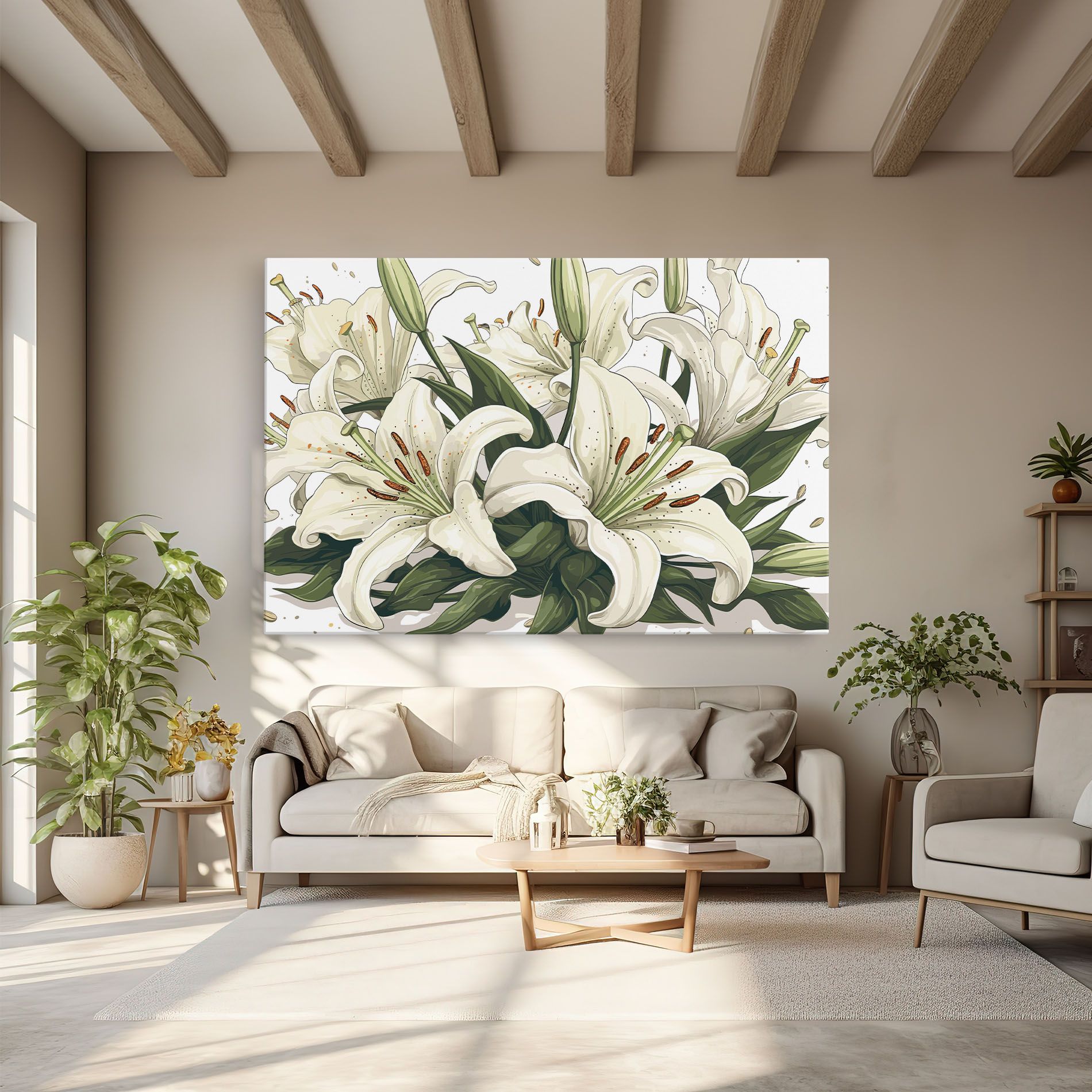 Grey White Lily mockup 6