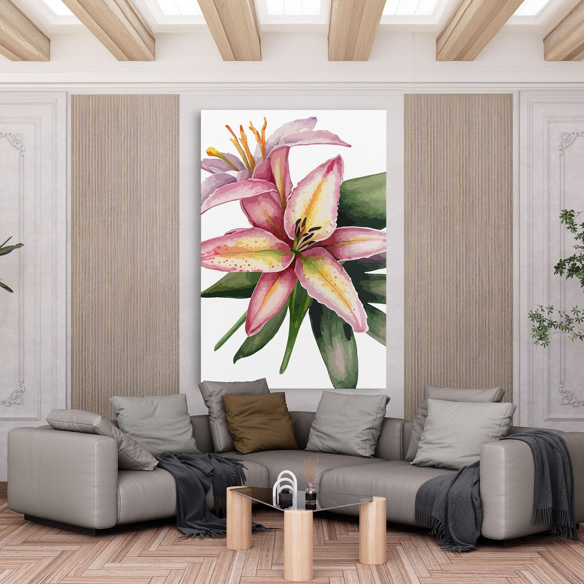 Tablou Canvas Lily Pretty Pink mockup 6
