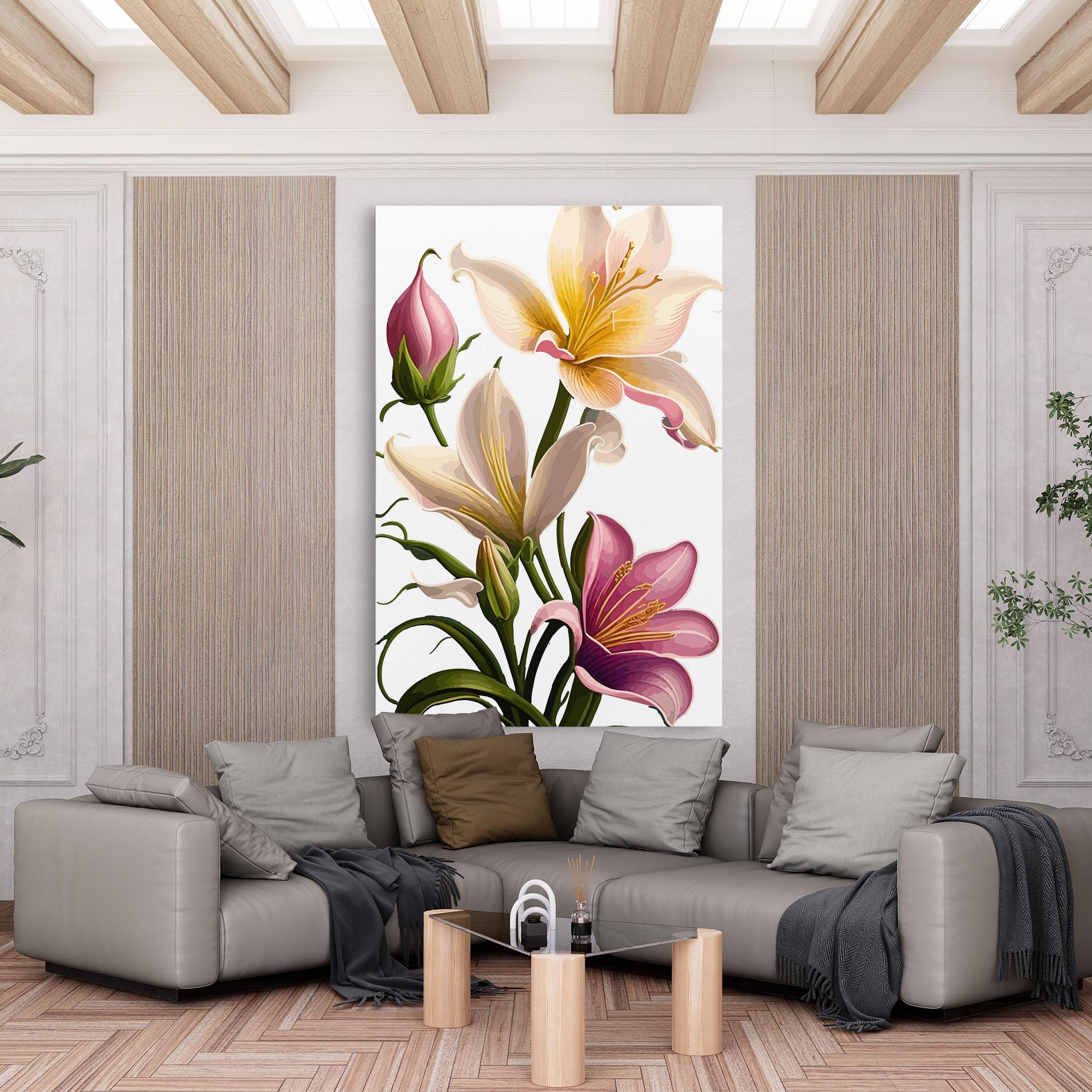 Tablou Canvas Purple White Lily mockup 6