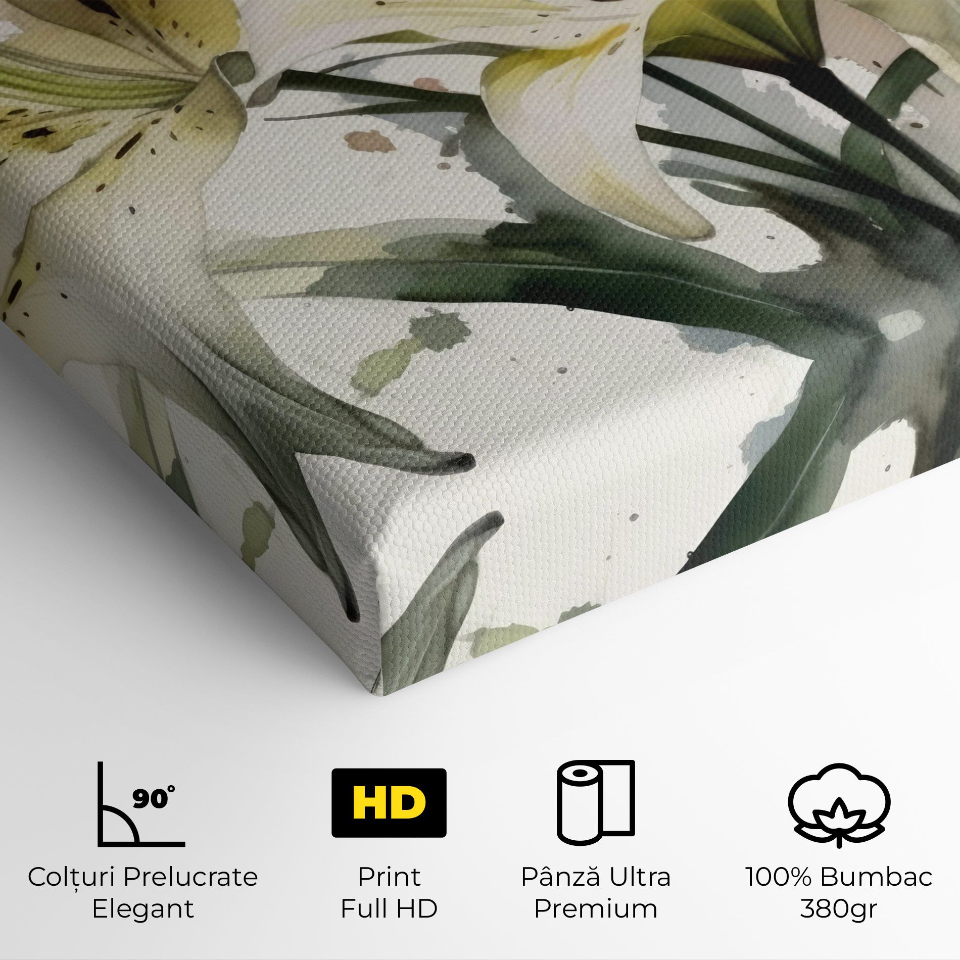 Cute White Lily Painting mockup 4