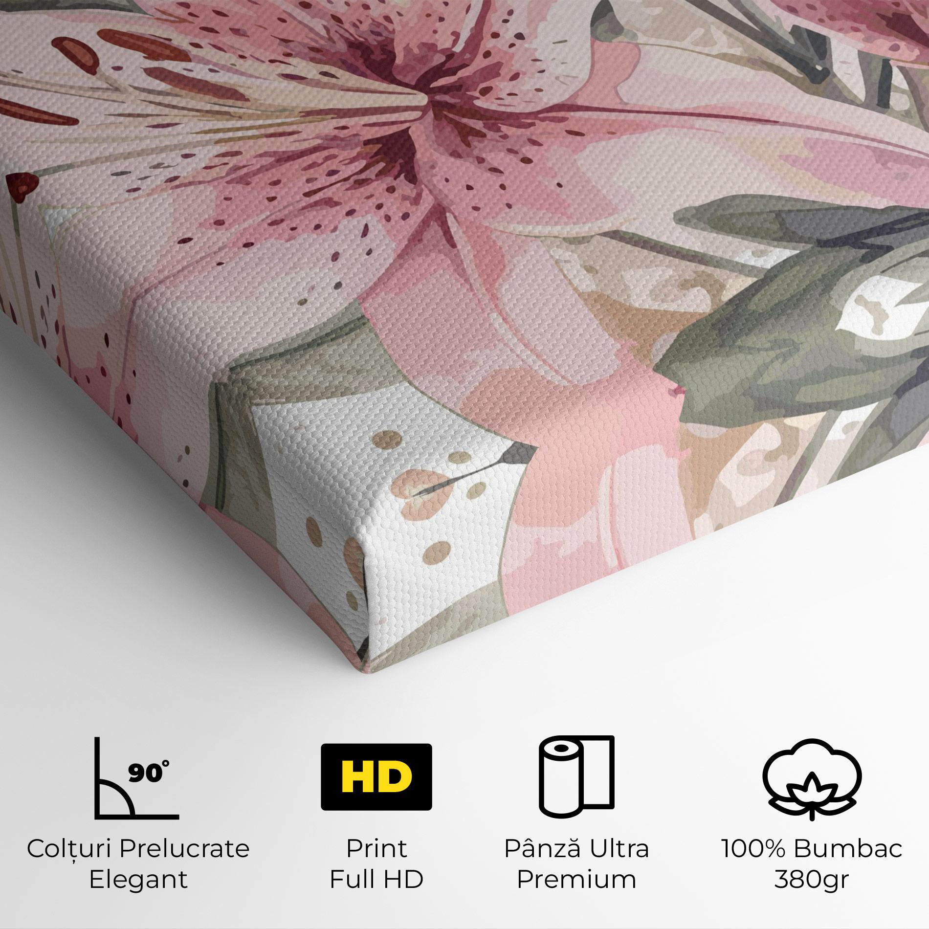Tablou Canvas Light Pink Lily Art mockup 4