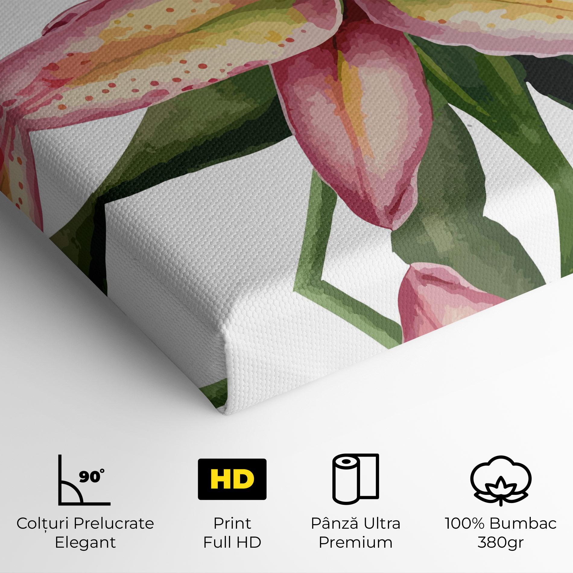 Tablou Canvas Lily Pretty Pink mockup 4