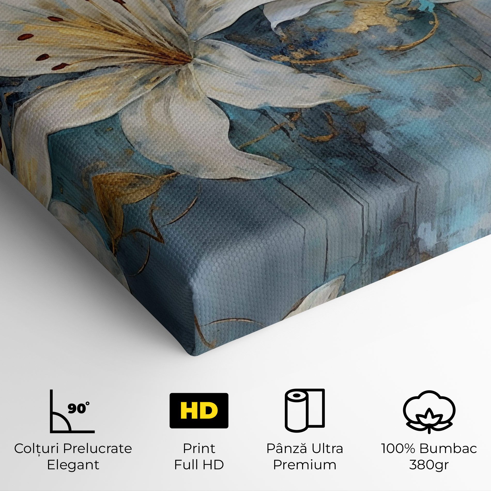 Lily With Gold Painting mockup 4