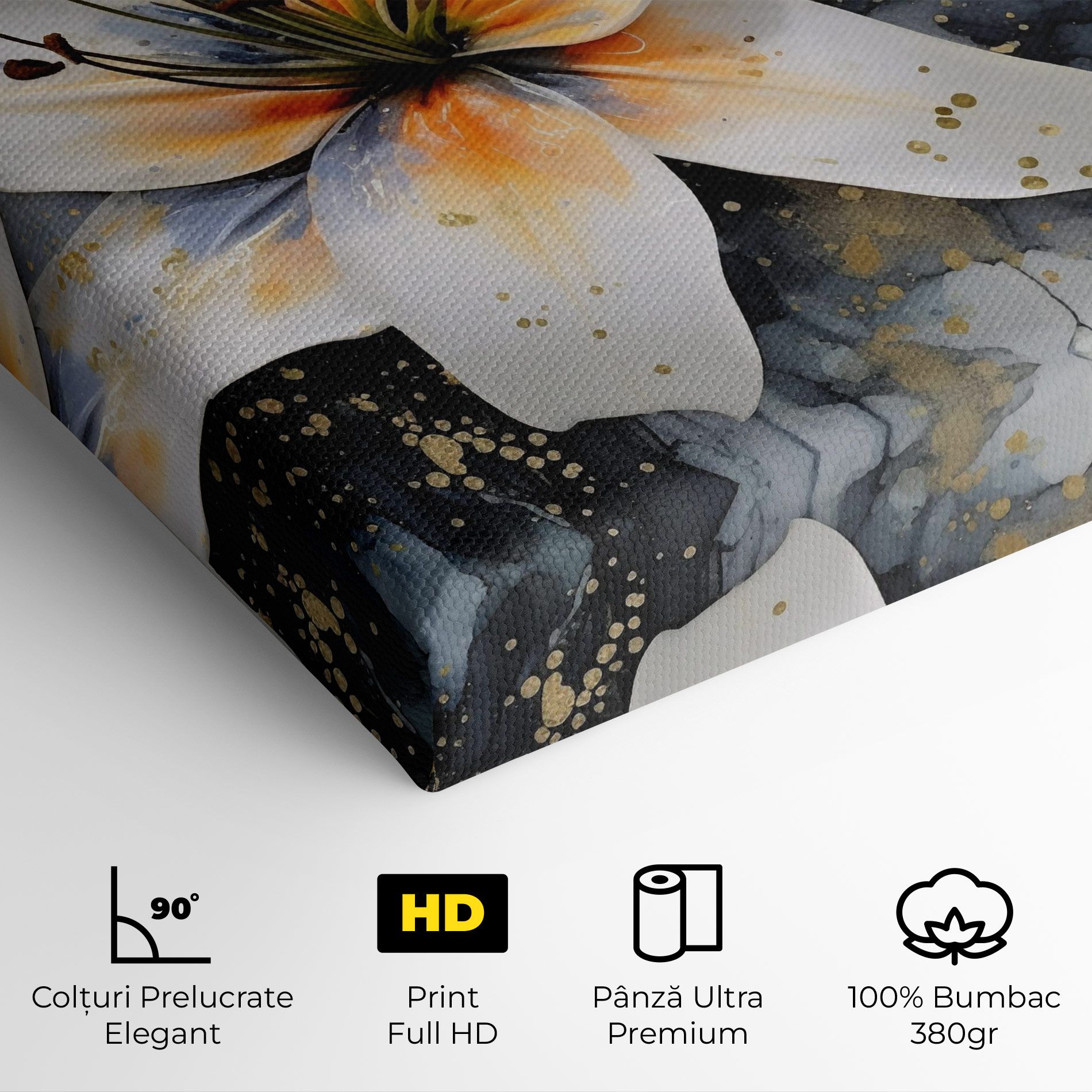 Lily With Orange Painting mockup 4