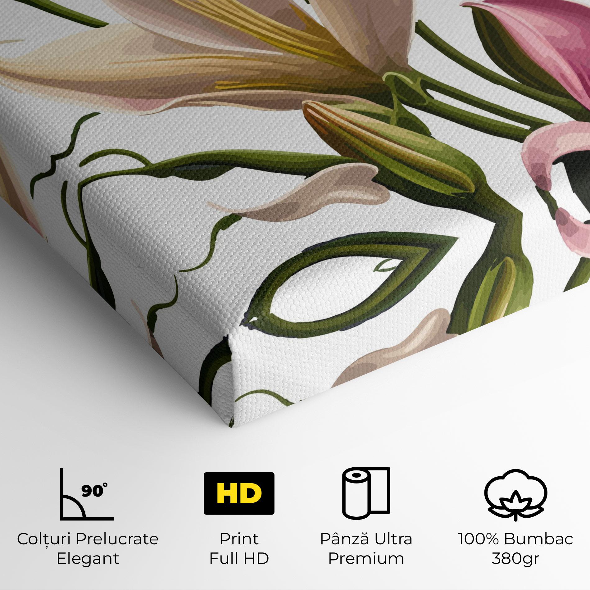 Tablou Canvas Purple White Lily mockup 4